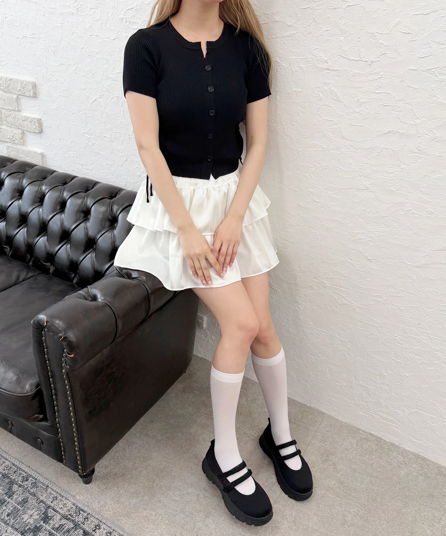 サイドドロスト半袖カーディガン - Image 19