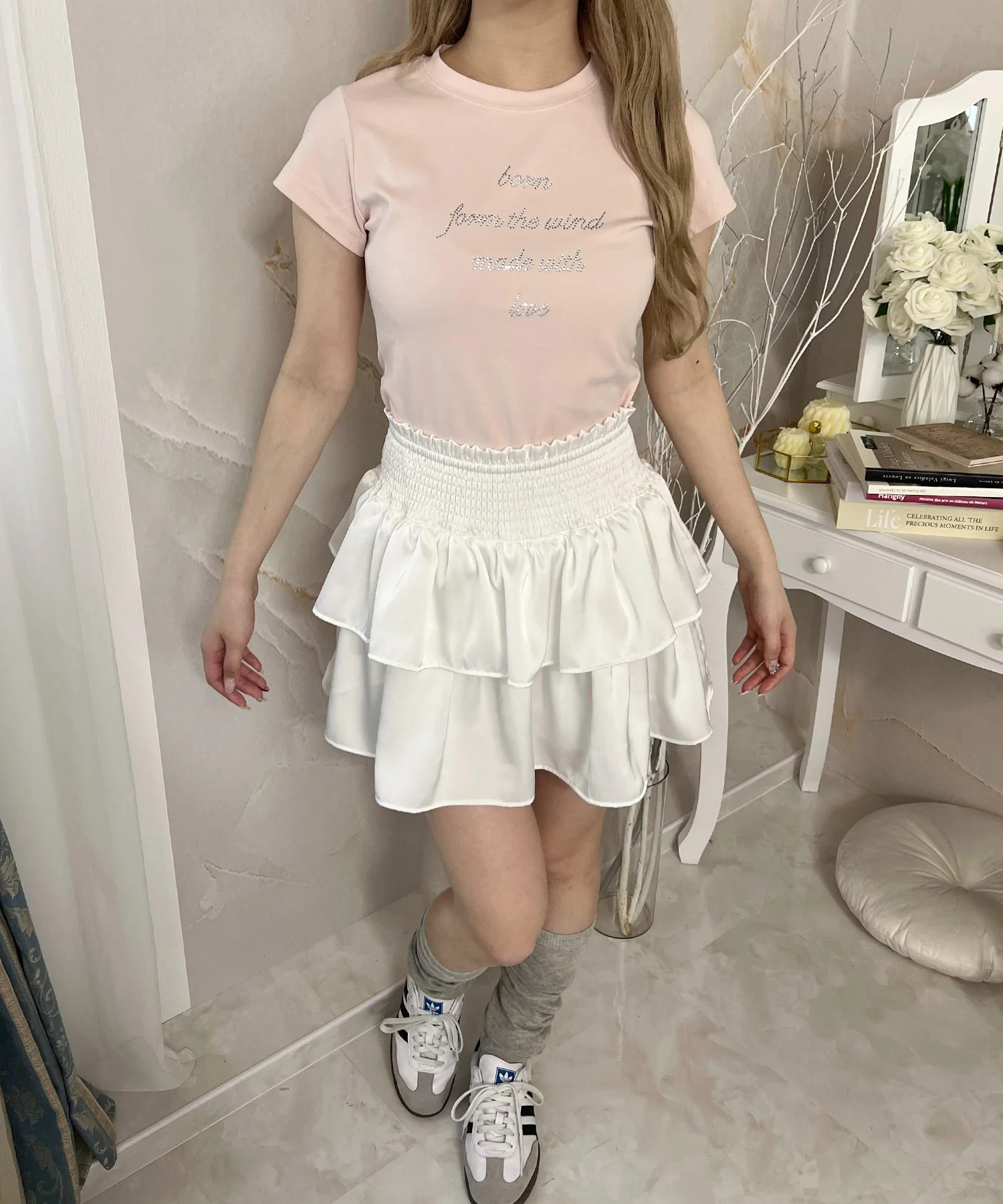 ラインストーンメッセージTシャツ - Image 8
