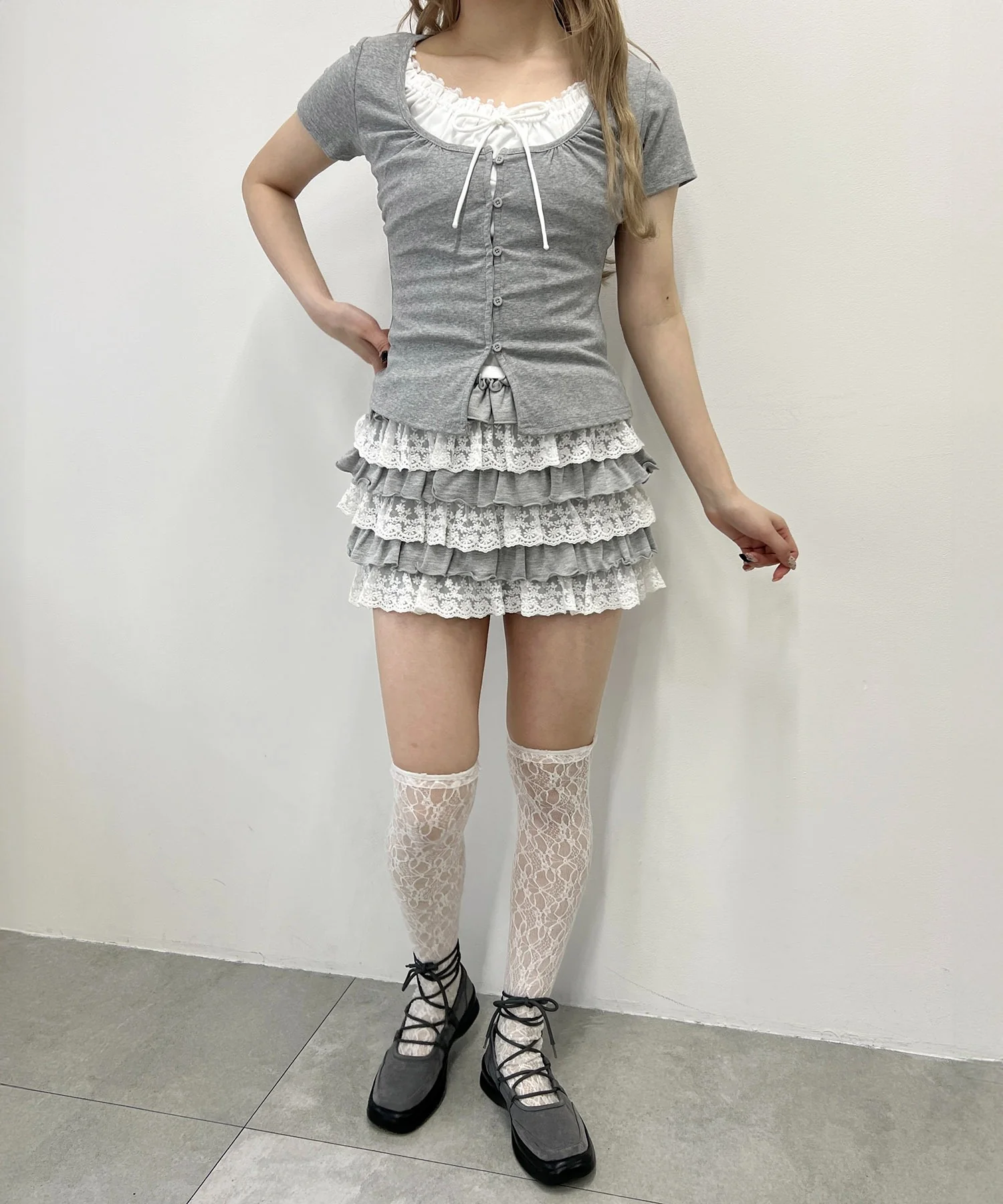 フェイクカーデレイヤードトップス - Image 10