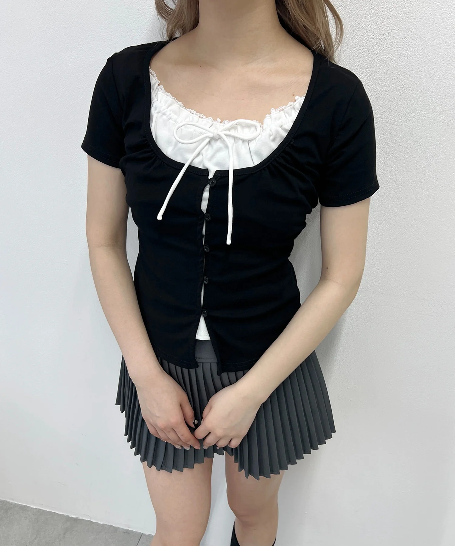 フェイクカーデレイヤードトップス - Image 13