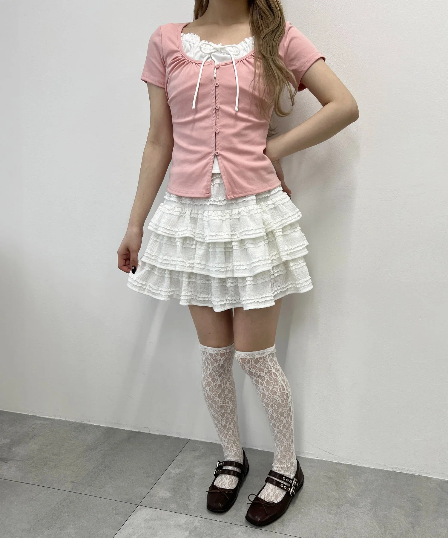 フェイクカーデレイヤードトップス - Image 6