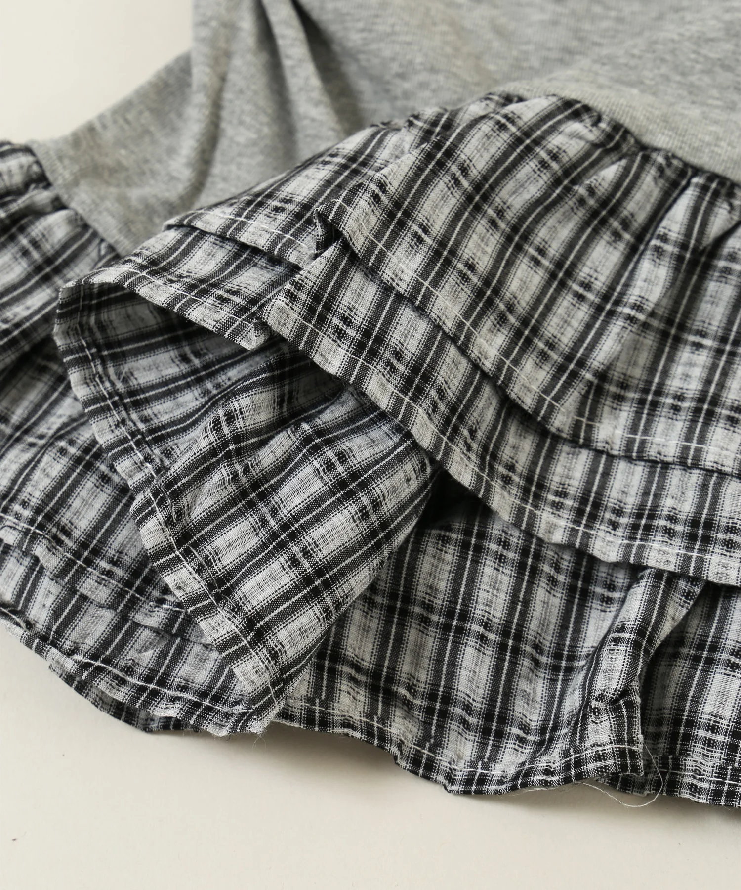 チェックパッチオフショルフリルTシャツ - Image 17