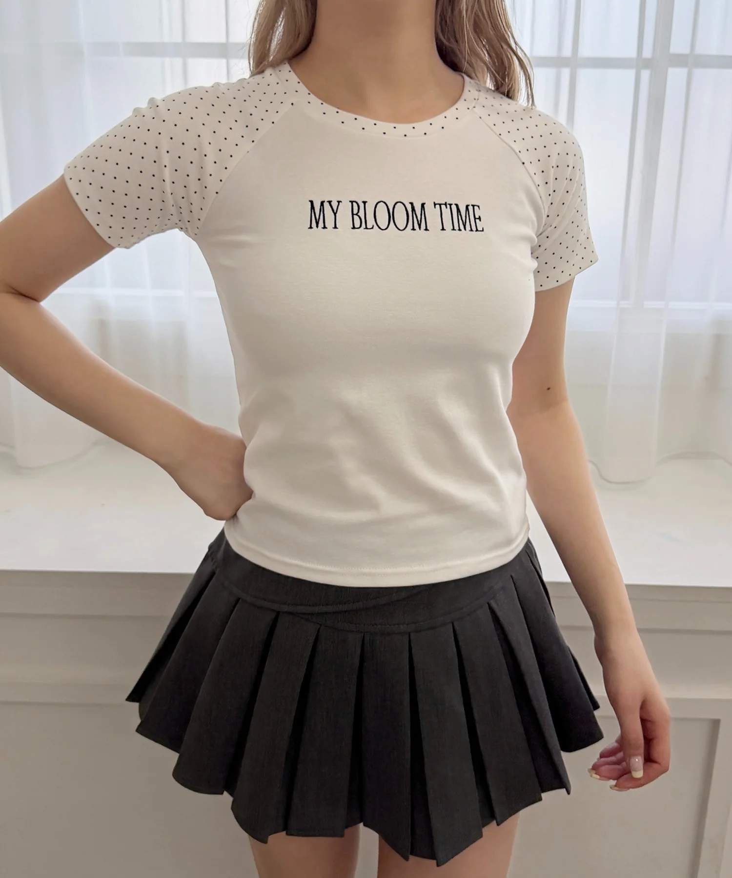 ドットラグランピチTシャツ - Image 3