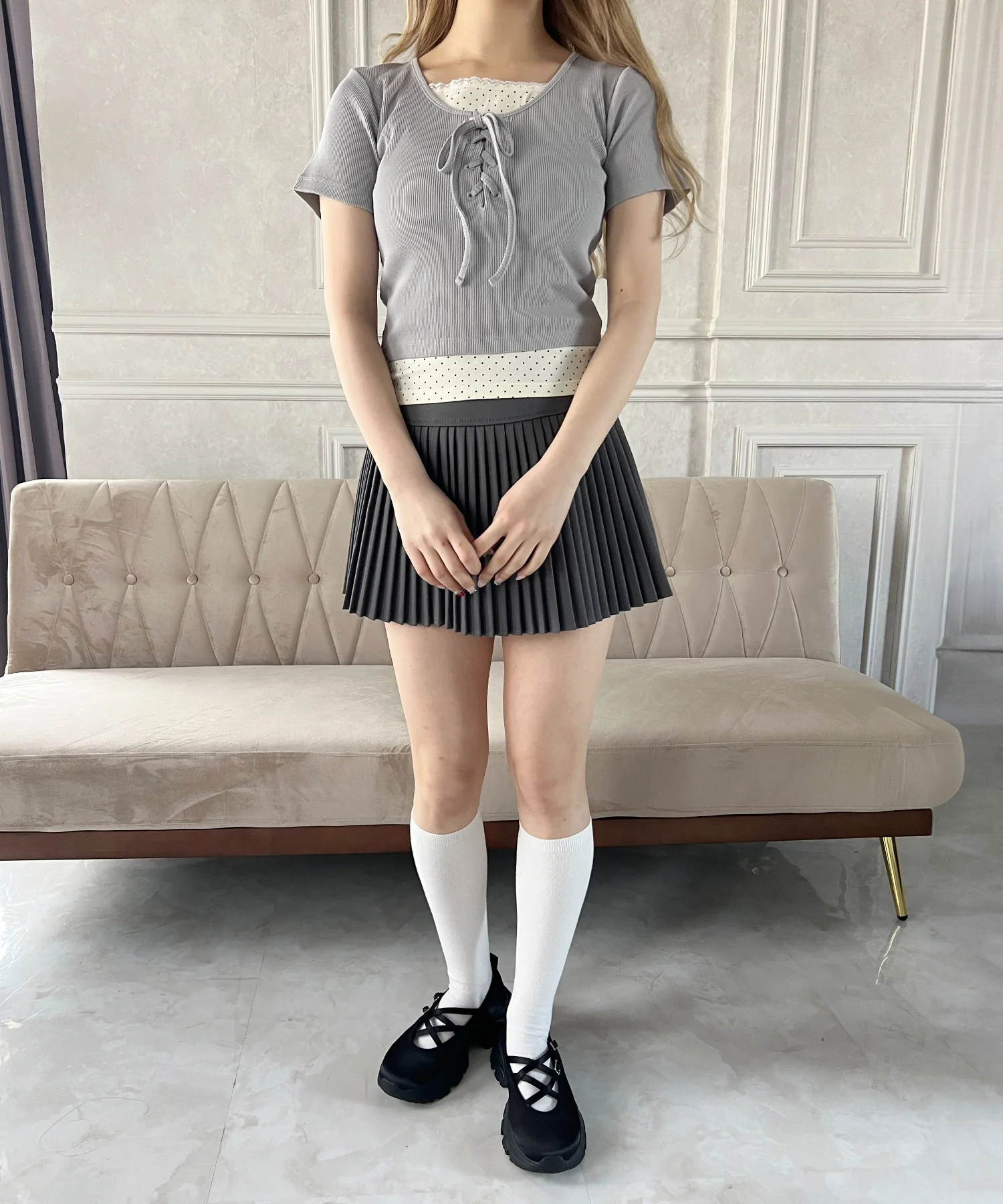 アソートレイヤードレースアップTシャツ - Image 10