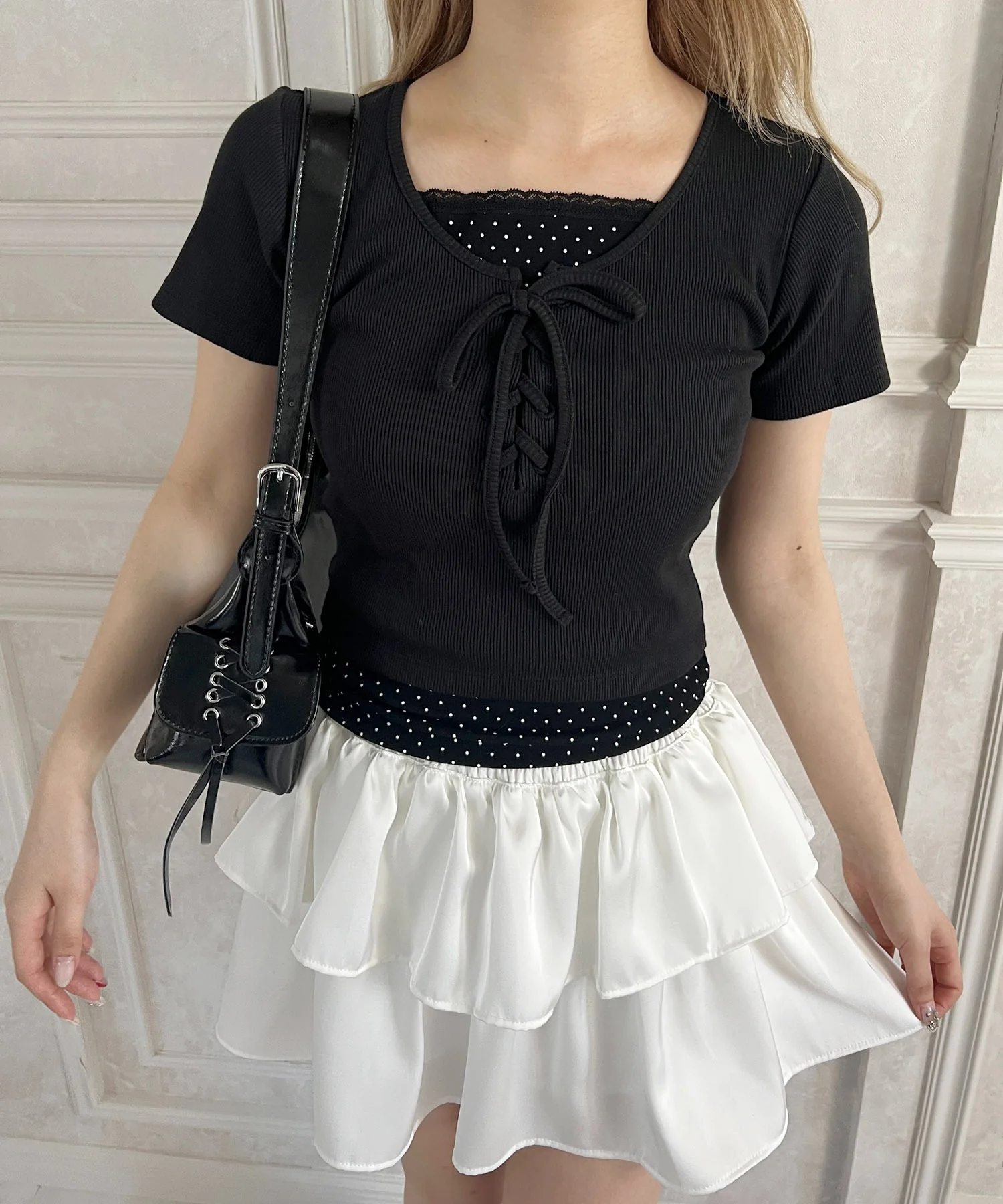 アソートレイヤードレースアップTシャツ - Image 12