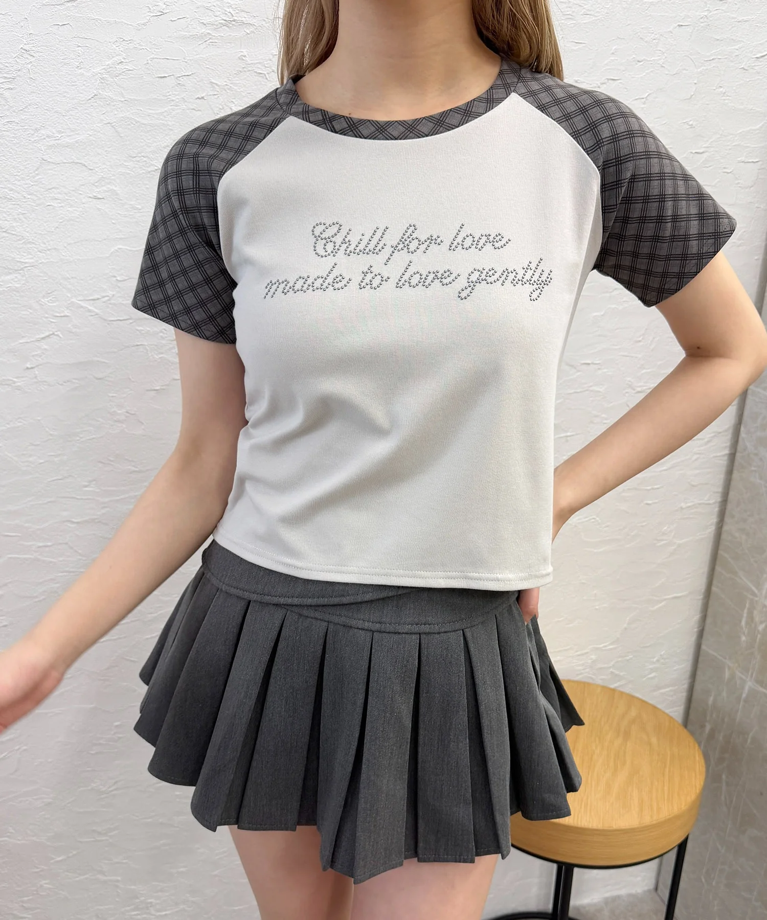 チェックラグランコンパクトTシャツ - Image 10