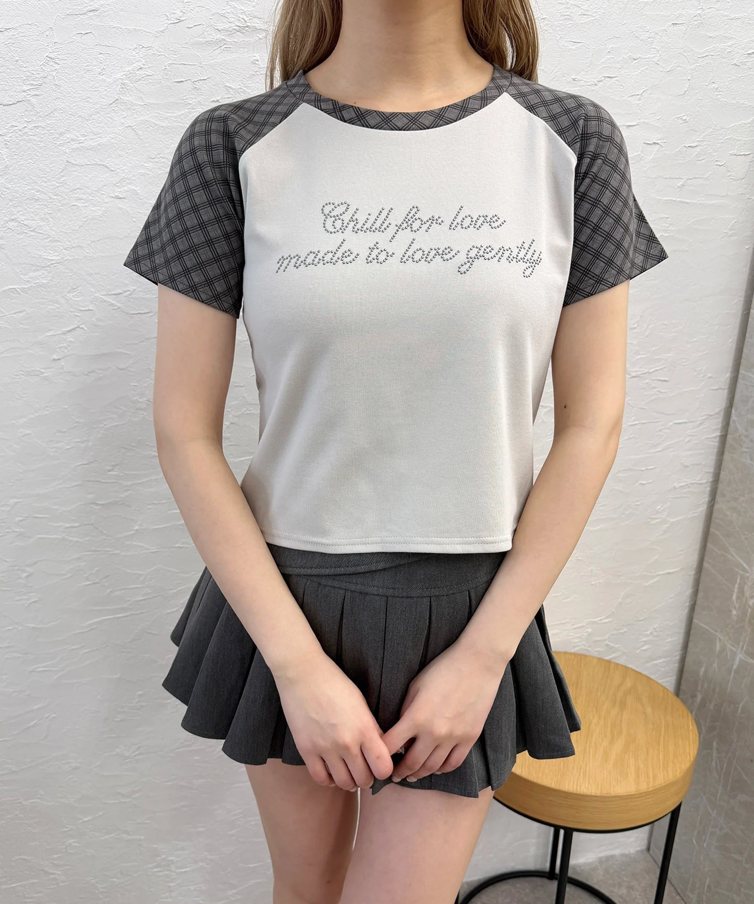 チェックラグランコンパクトTシャツ - Image 9