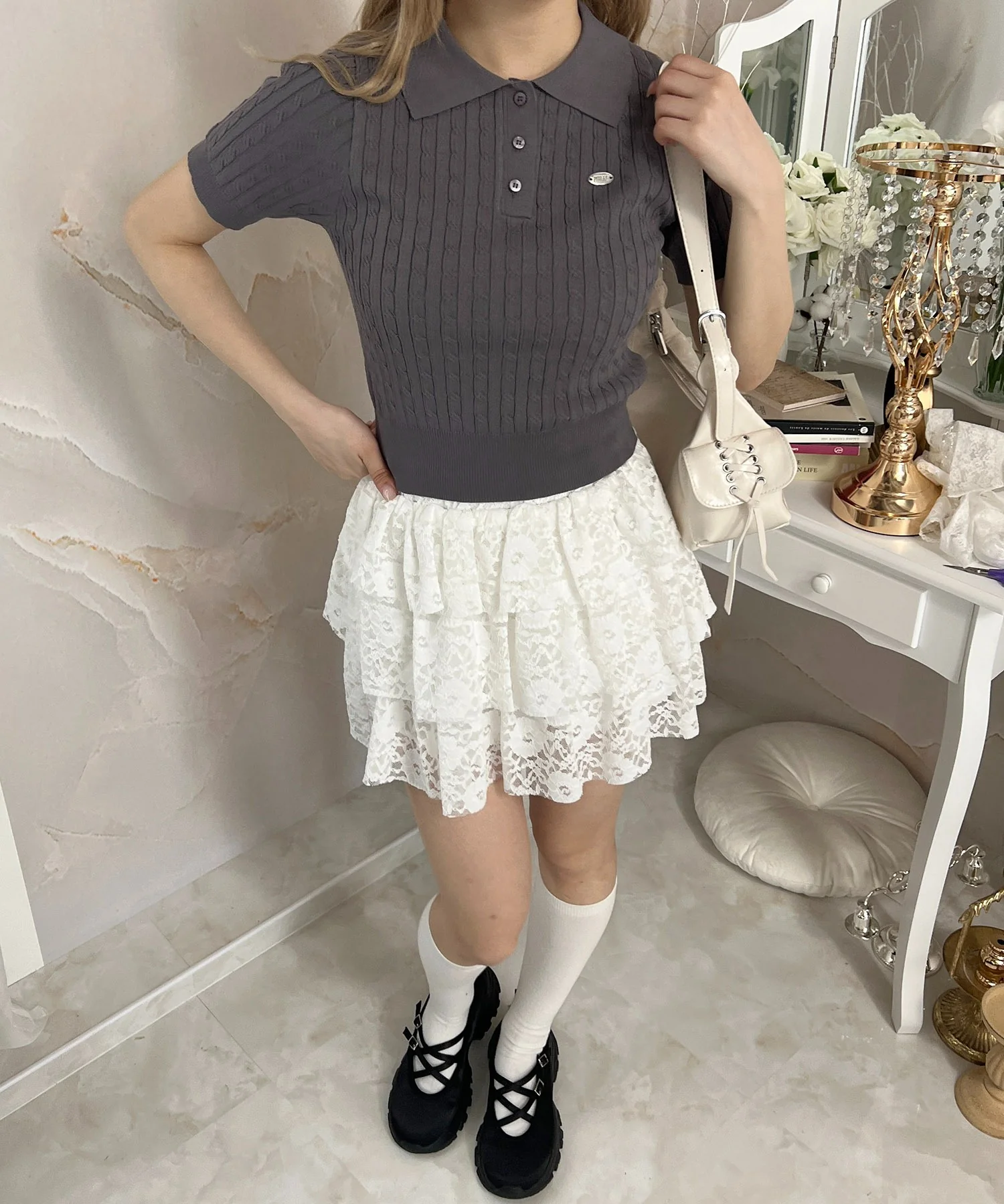 ケーブルニットポロ - Image 17