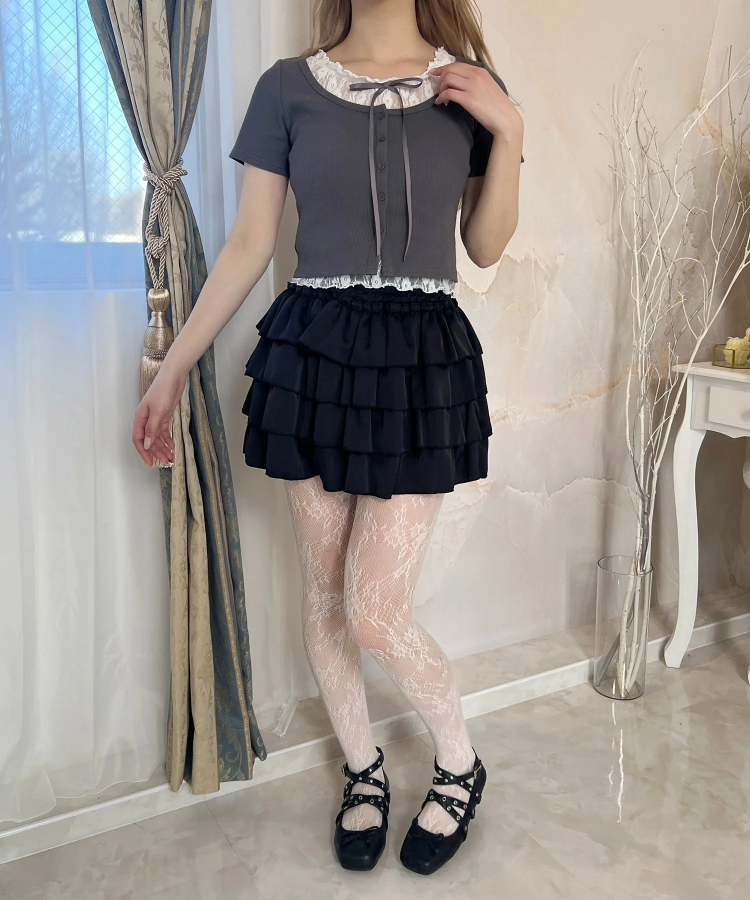 レースレイヤードSSトップス - Image 12