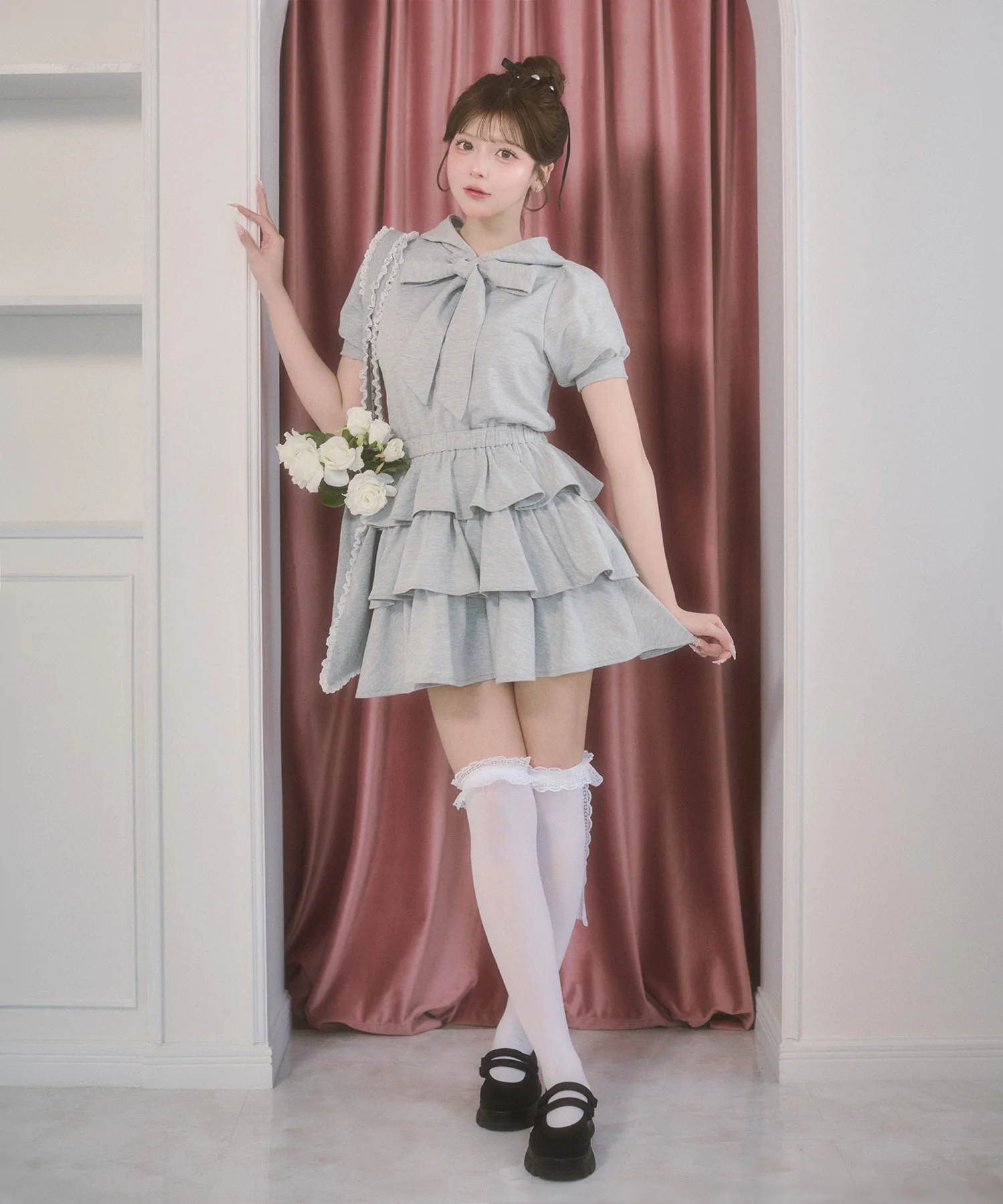 ビッグリボンティアードワンピース - Image 8