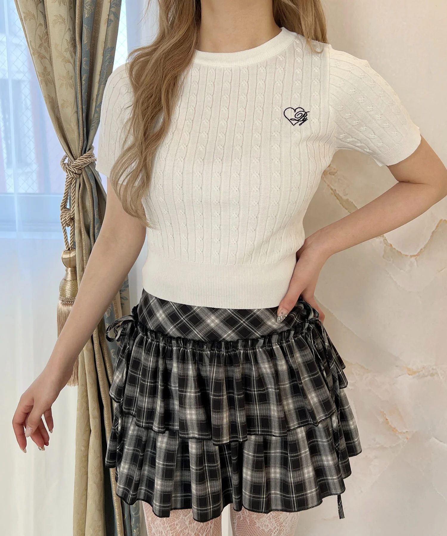 ハートワンポイントハンソデニット - Image 17