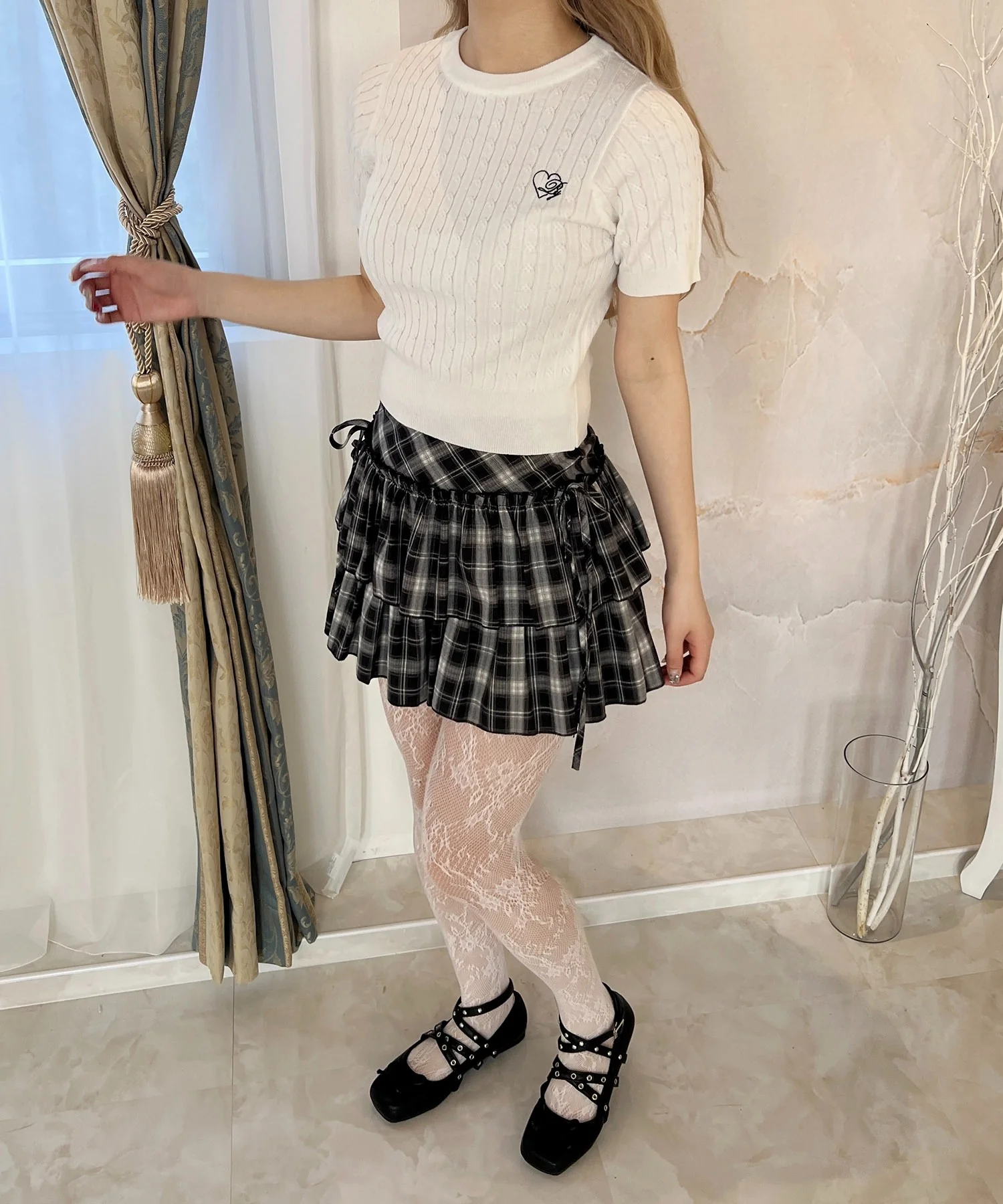 ハートワンポイントハンソデニット - Image 18