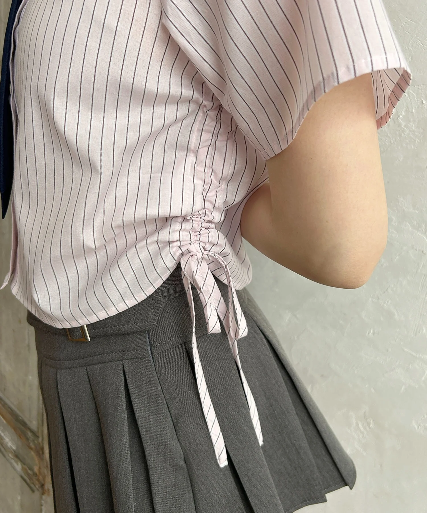 ネクタイセット半袖ドロストシャツ - Image 17