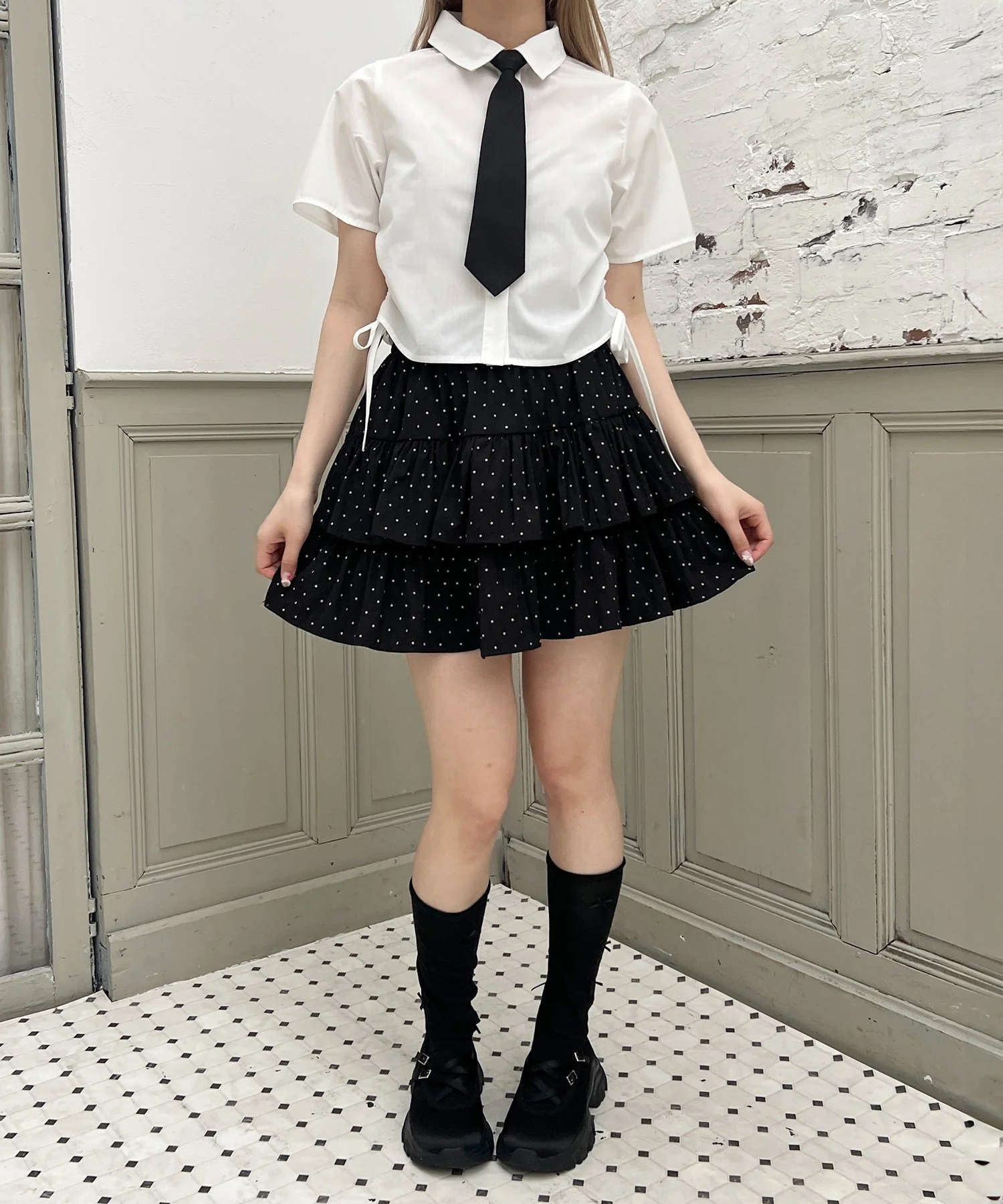 ネクタイセット半袖ドロストシャツ - Image 22