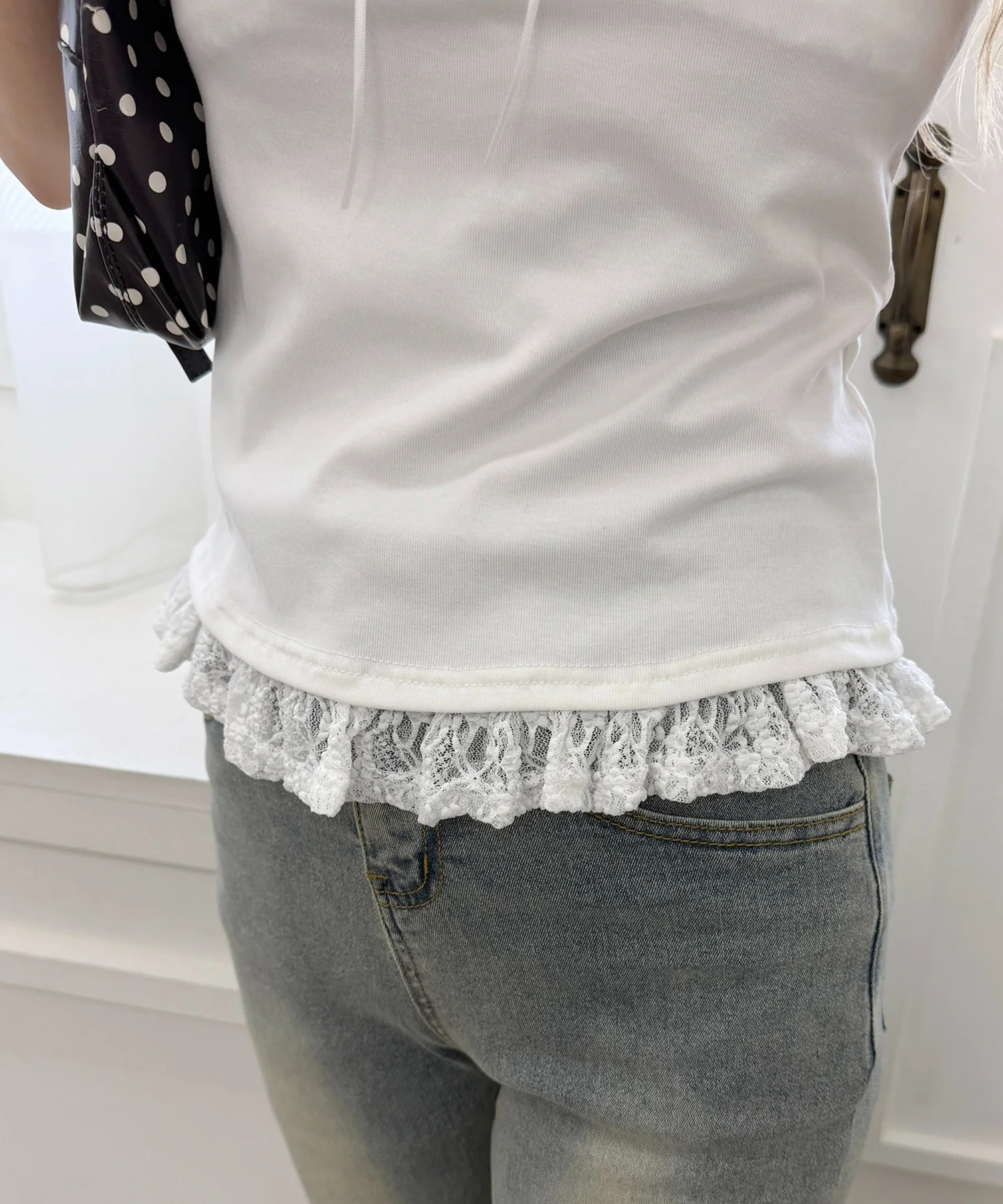 ヘンリーレースレイヤード半袖トップス - Image 15