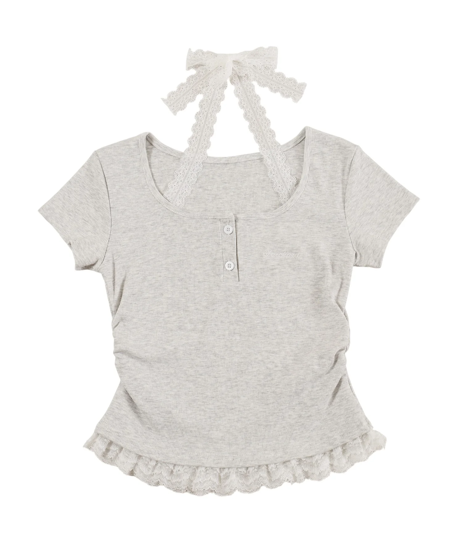レースチョーカードッキングTシャツ - Image 12