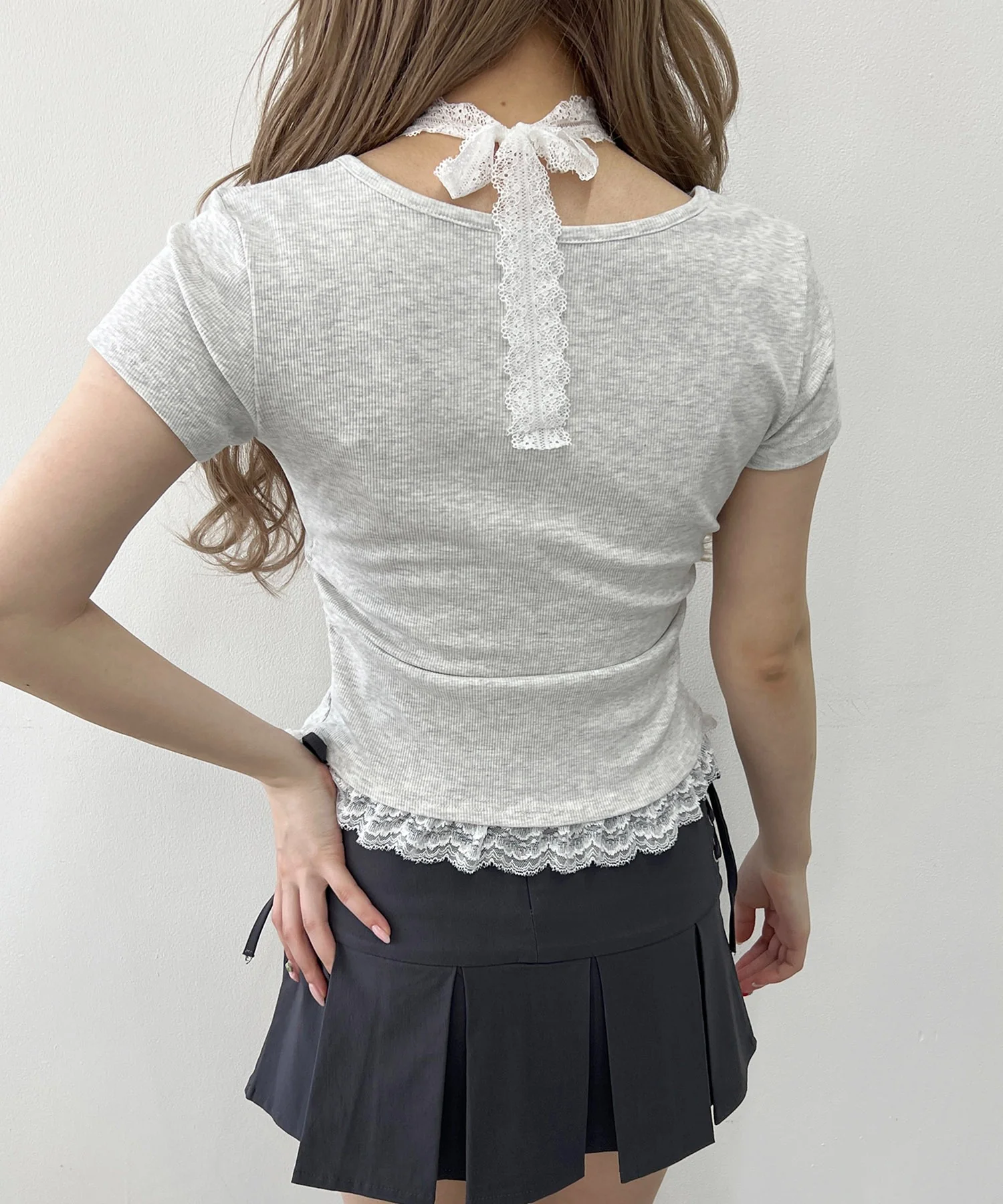 レースチョーカードッキングTシャツ - Image 5