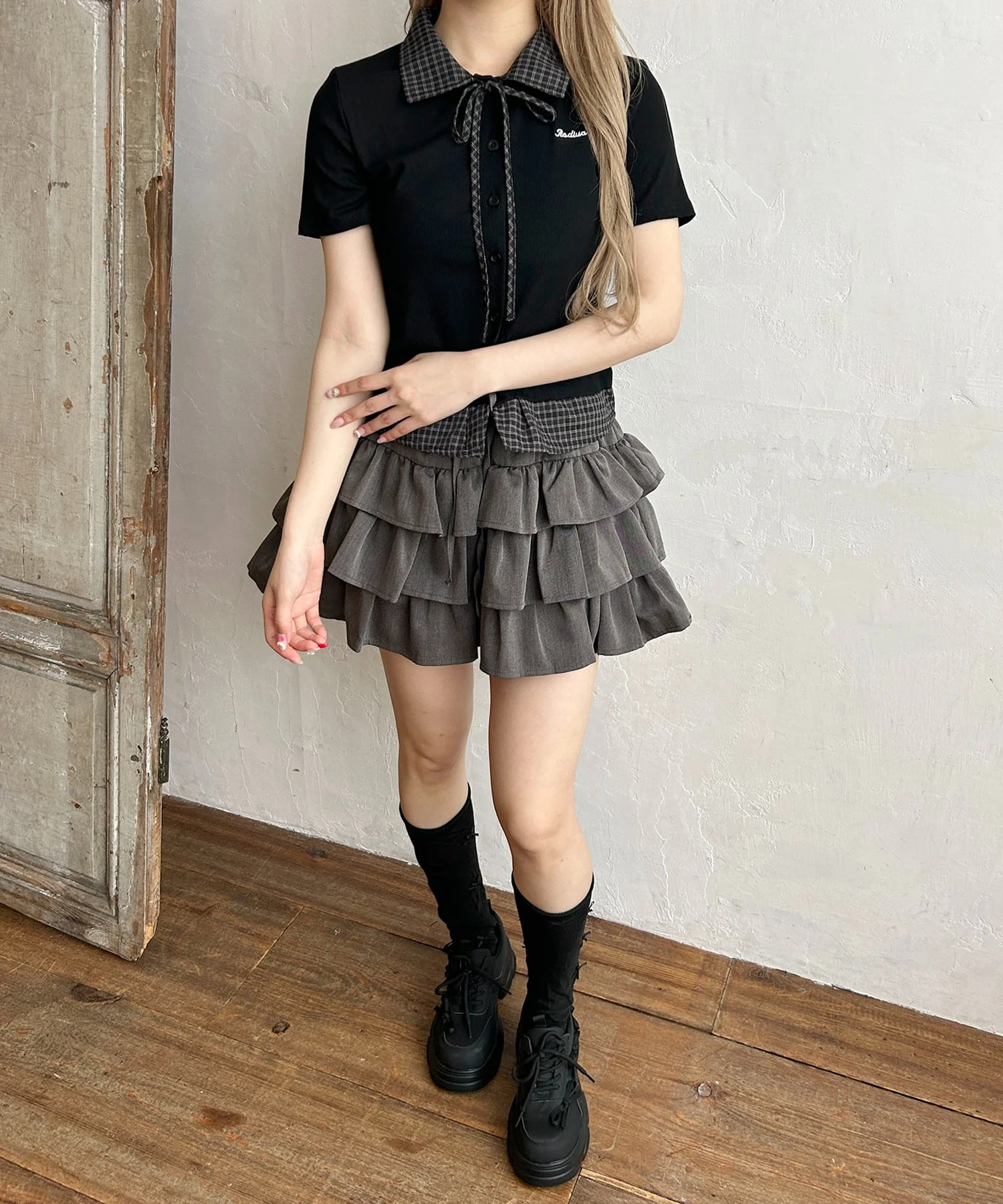 リボンブラウスドッキングTシャツ - Image 13