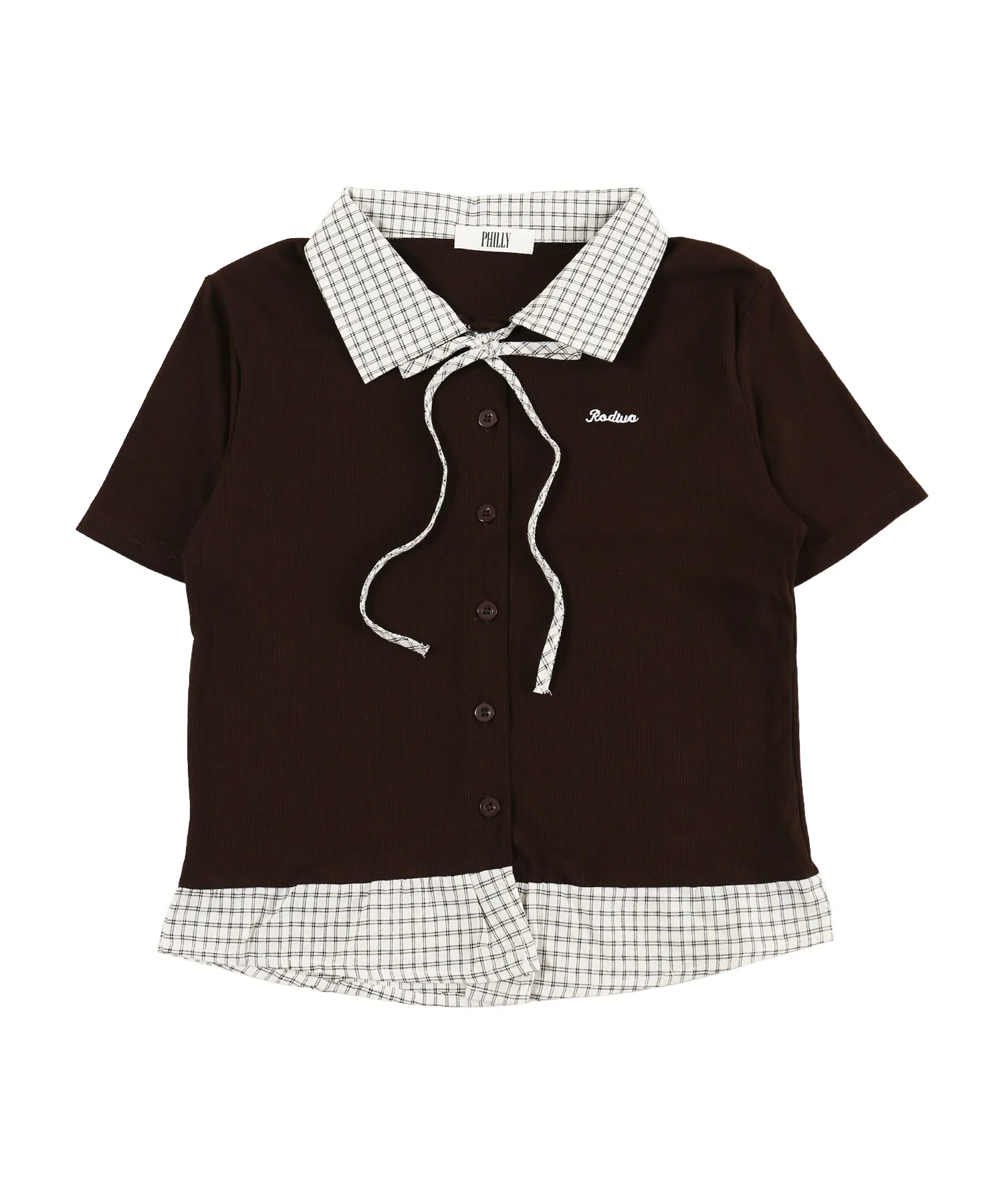 リボンブラウスドッキングTシャツ - Image 15