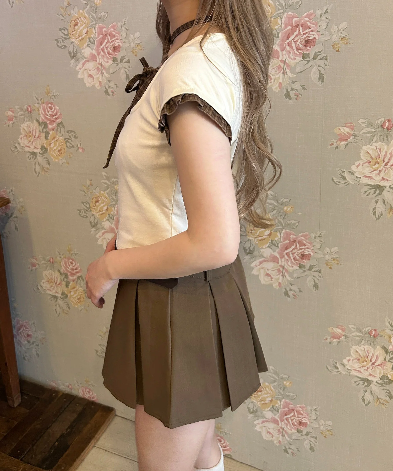 チェックレイヤードチョーカーTシャツ - Image 17