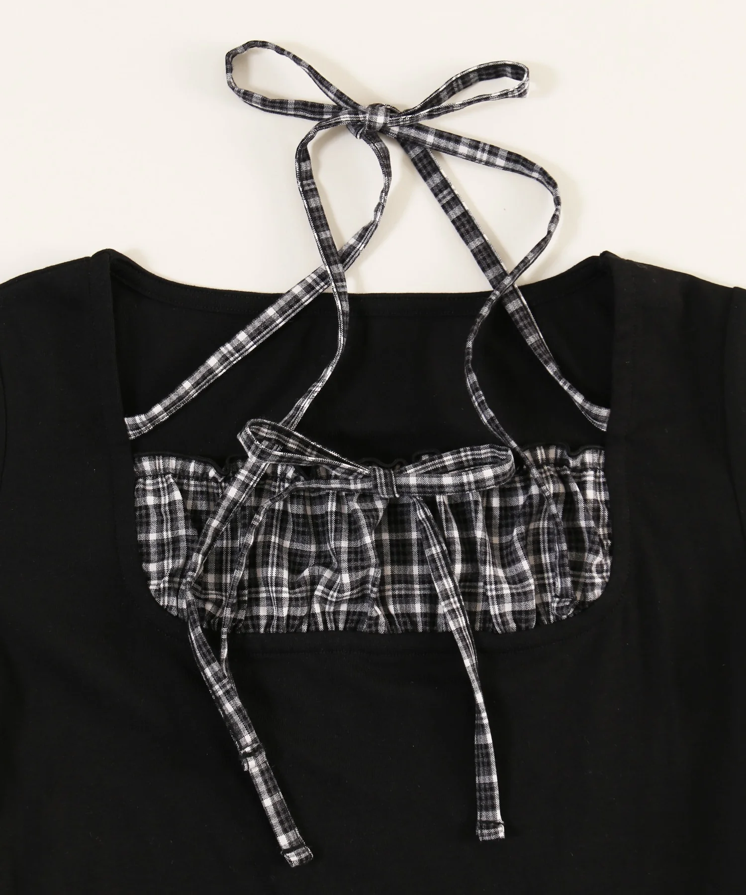 チェックレイヤードチョーカーTシャツ - Image 28
