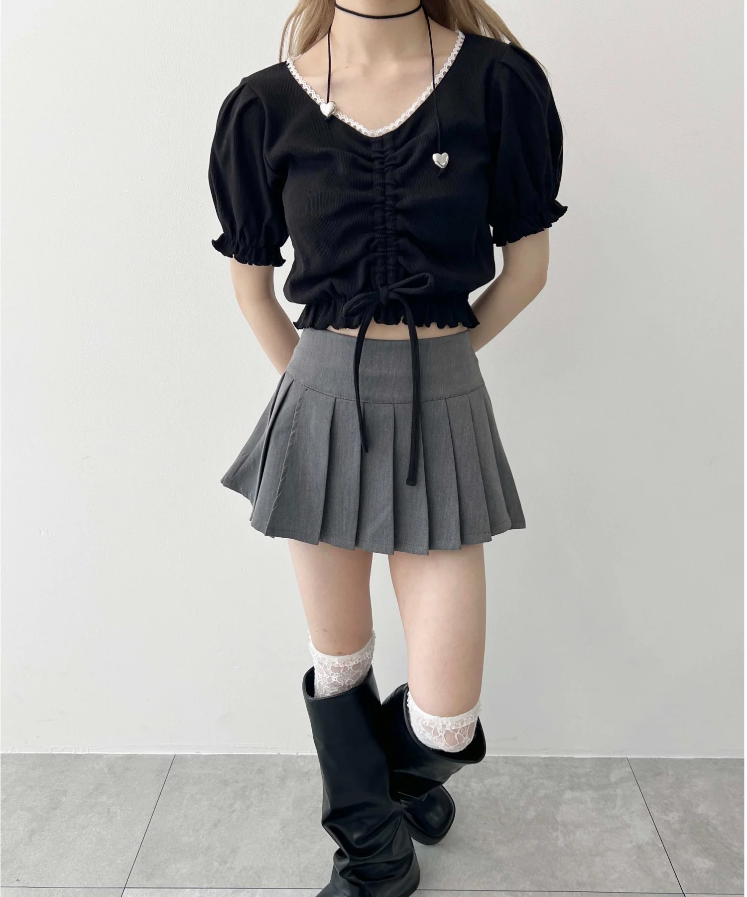 レースパイピングハンソデトップス - Image 18