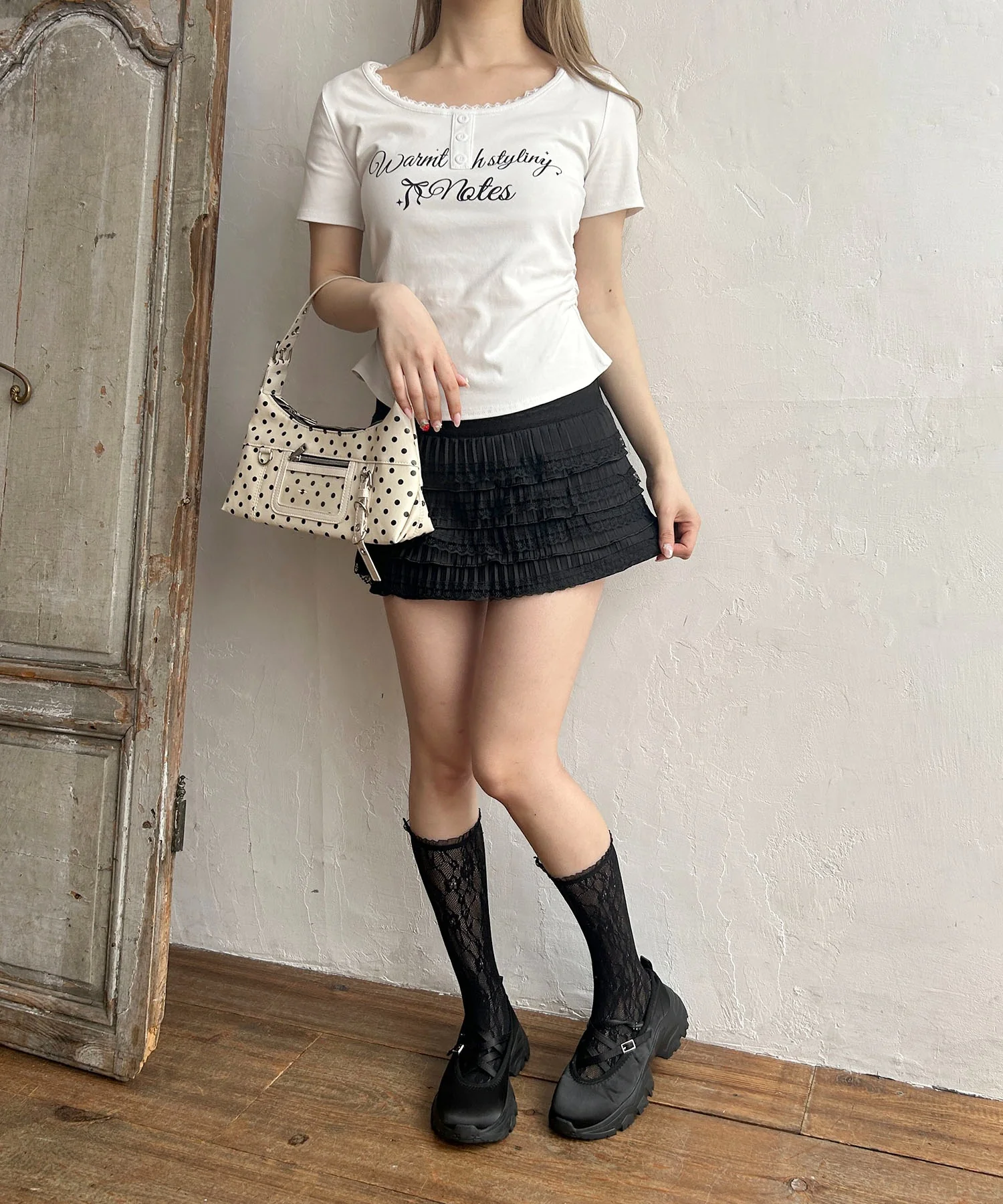 メッセージロゴヘンリーピチTシャツ - Image 10