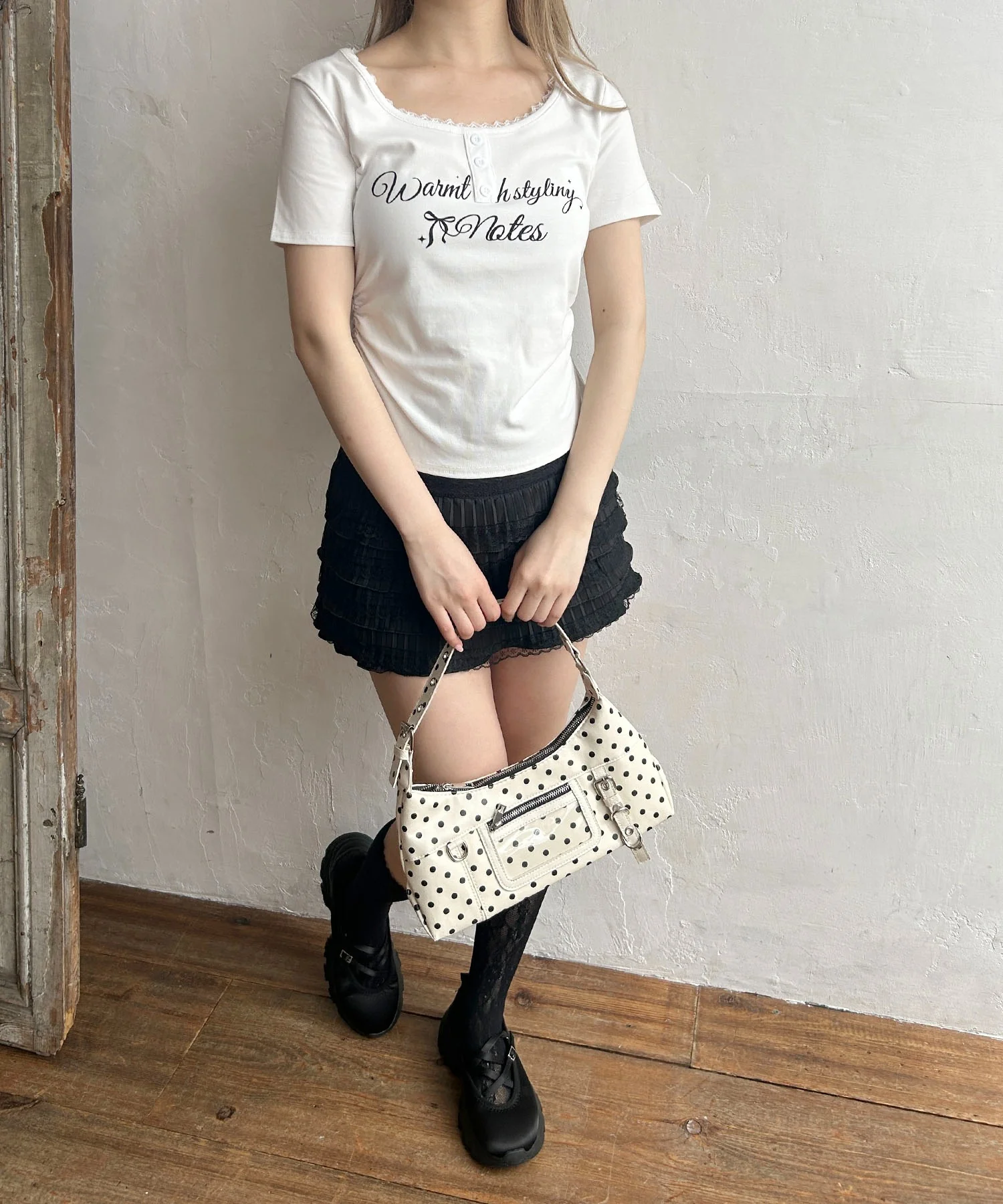 メッセージロゴヘンリーピチTシャツ - Image 12