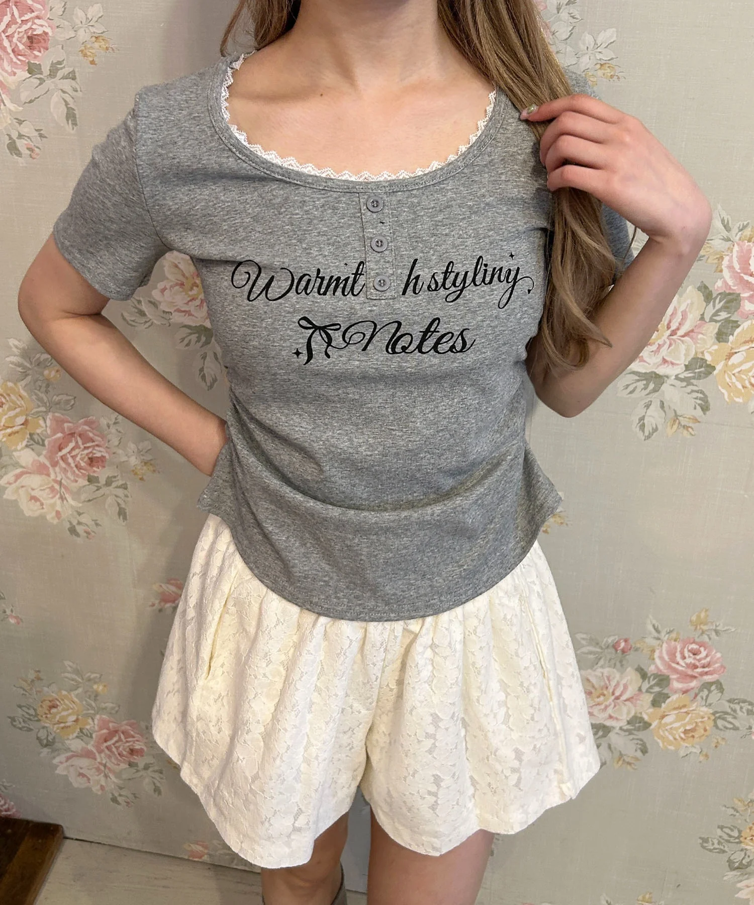 メッセージロゴヘンリーピチTシャツ - Image 13