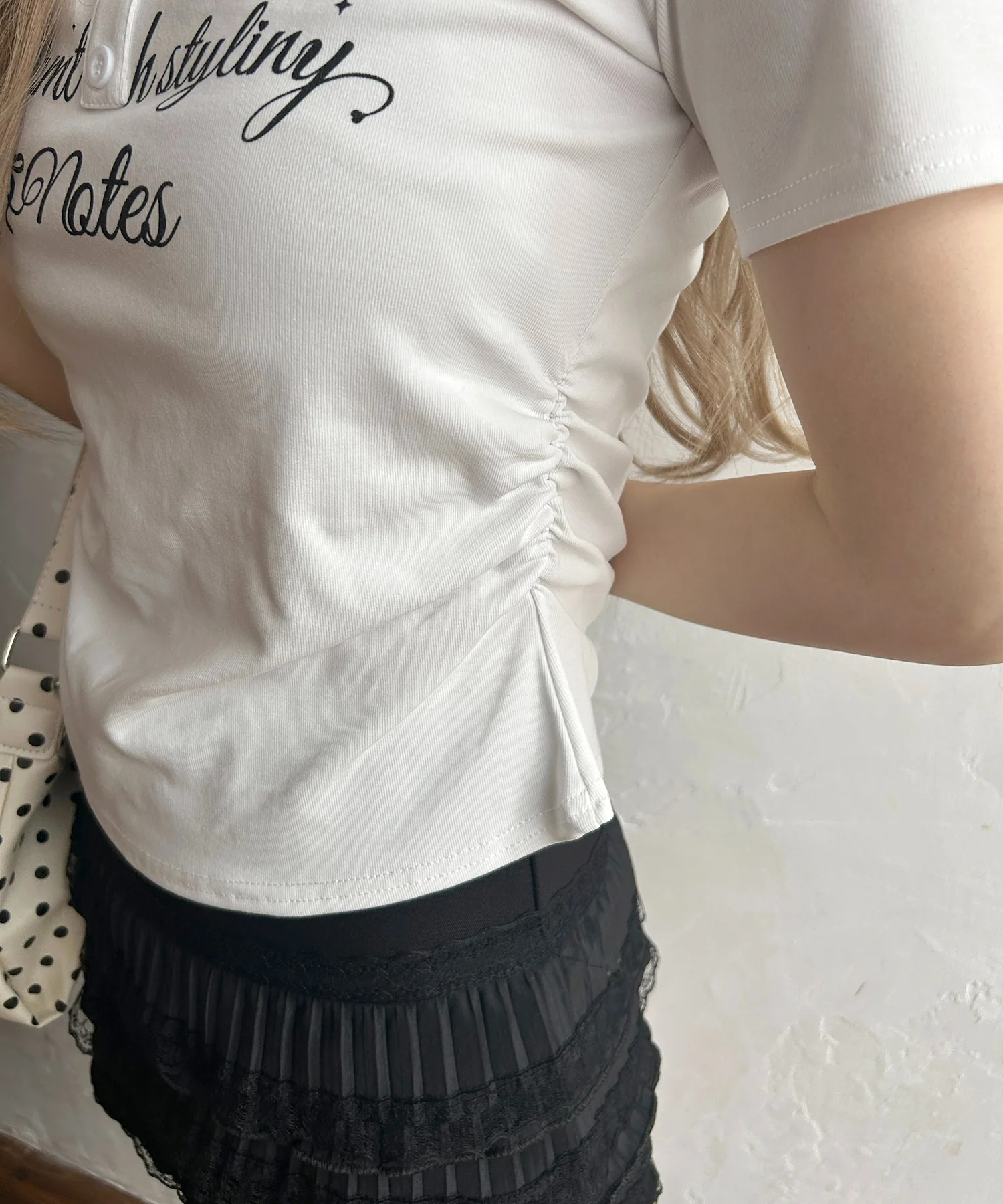 メッセージロゴヘンリーピチTシャツ - Image 7