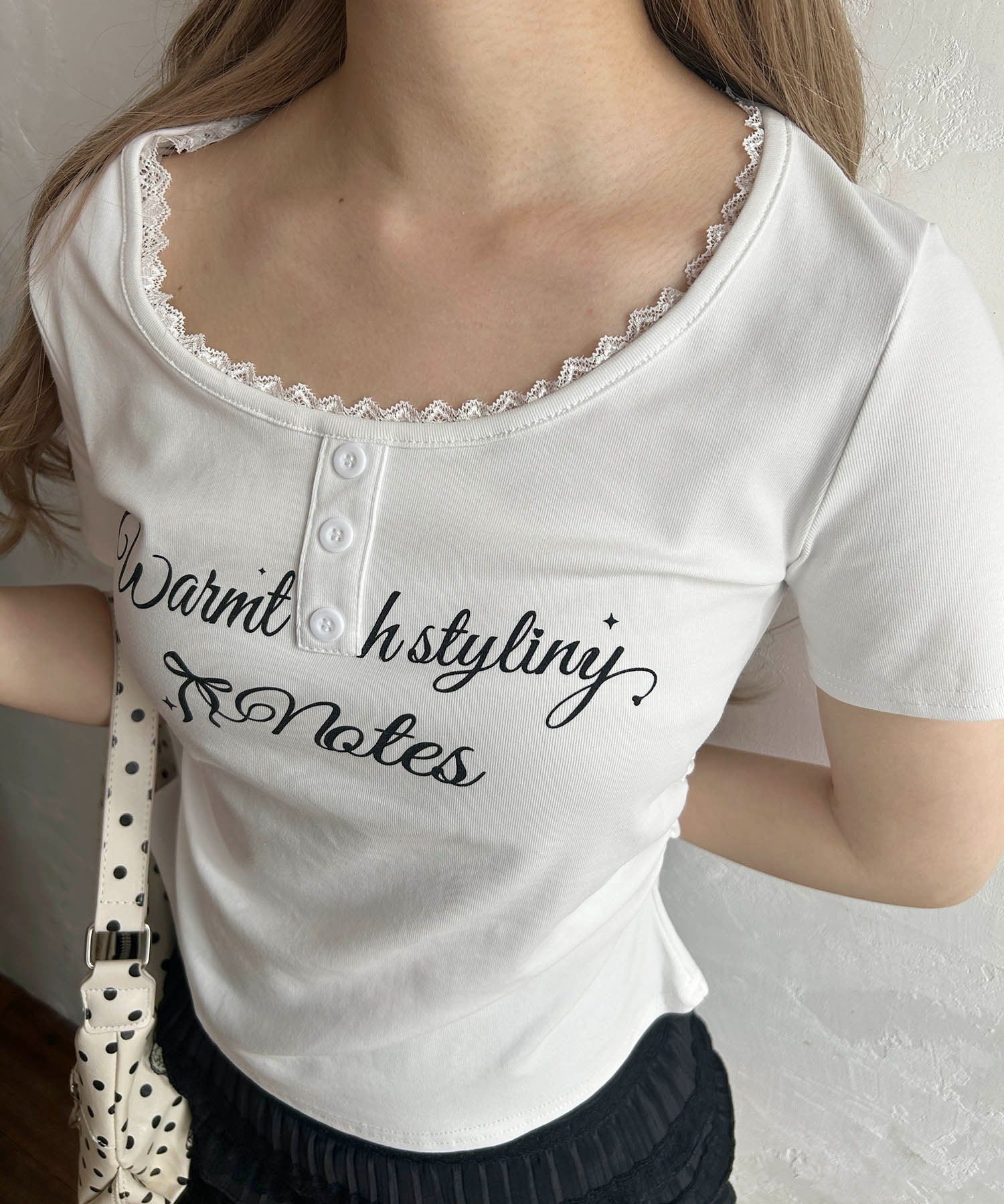 メッセージロゴヘンリーピチTシャツ - Image 8