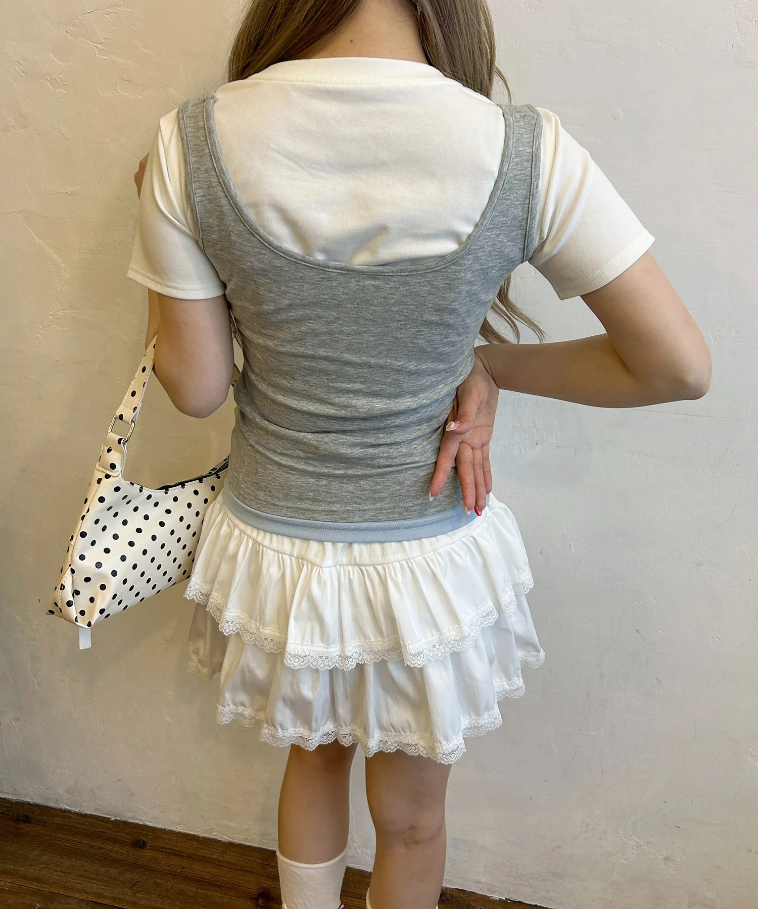 ヘンリーネックレイヤードタンク - Image 5