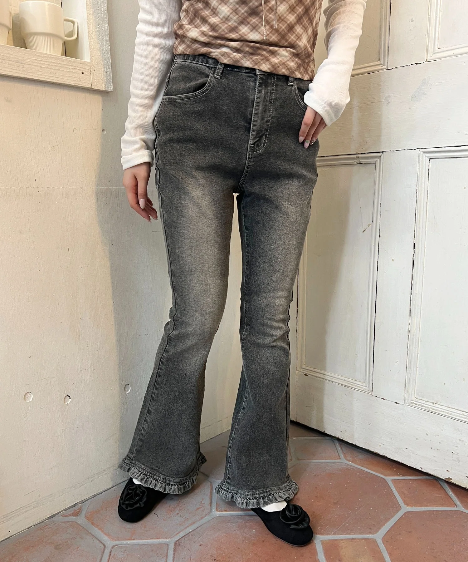 フリルデザインフレアパンツ - Image 10