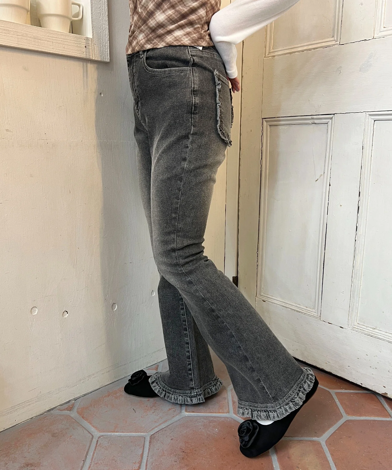 フリルデザインフレアパンツ - Image 11