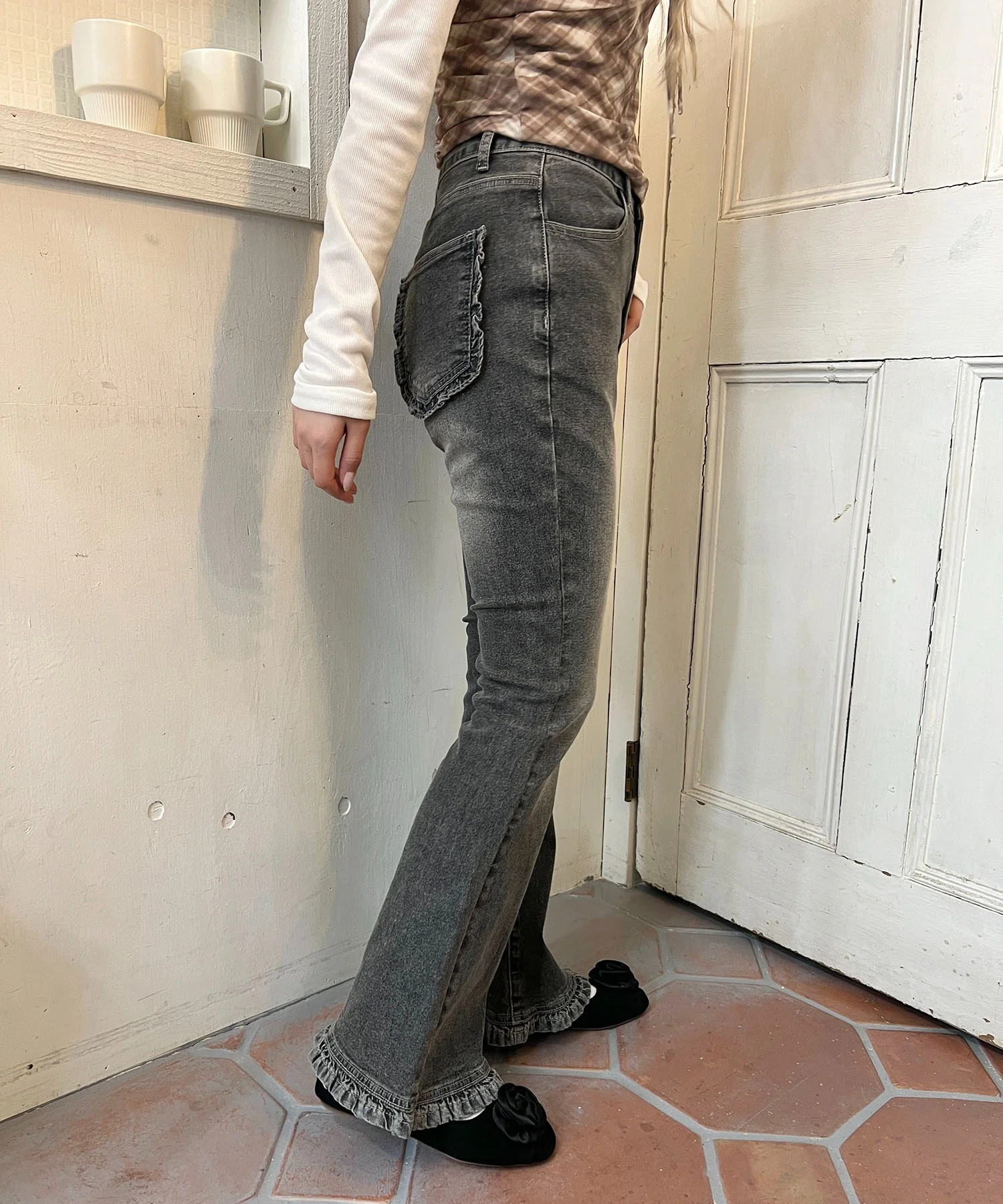 フリルデザインフレアパンツ - Image 13