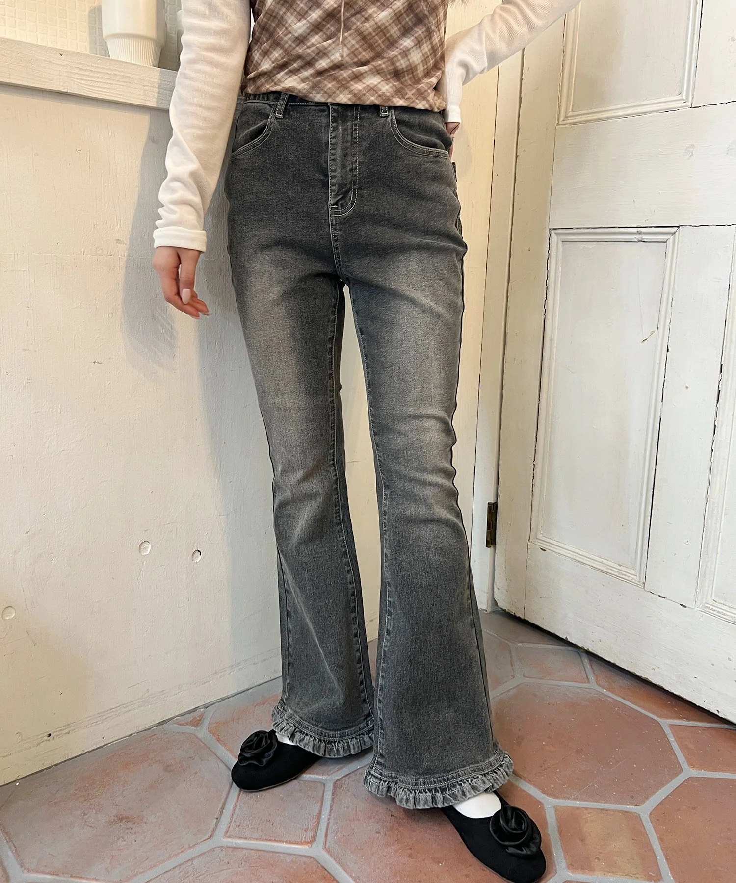 フリルデザインフレアパンツ - Image 14