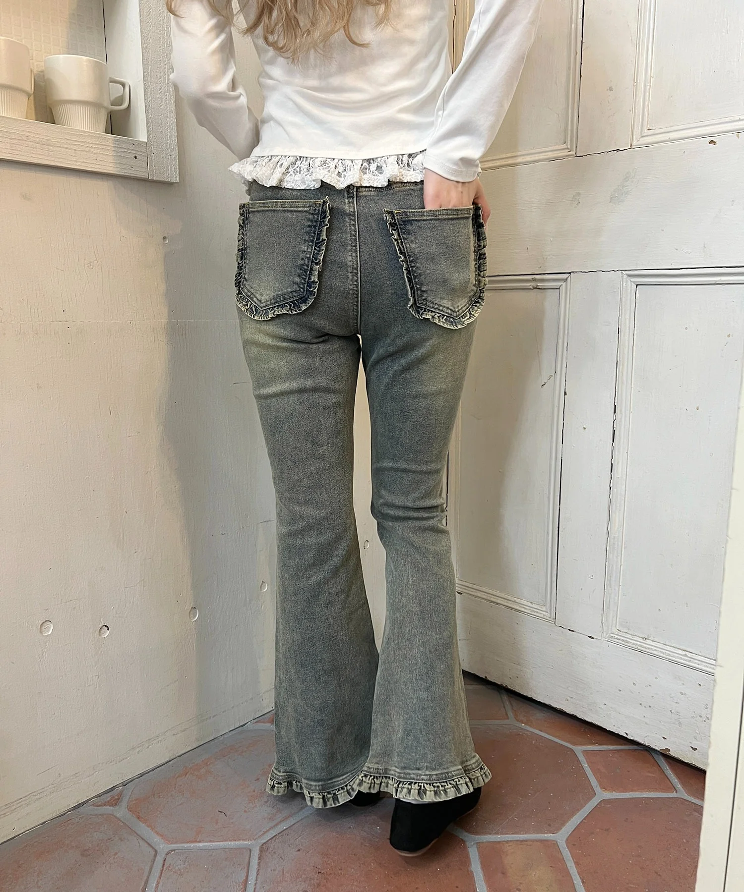 フリルデザインフレアパンツ - Image 5