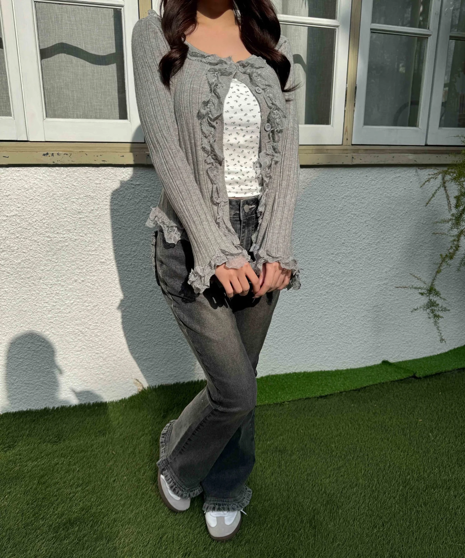 フリルレースパイピングカーディガン - Image 18