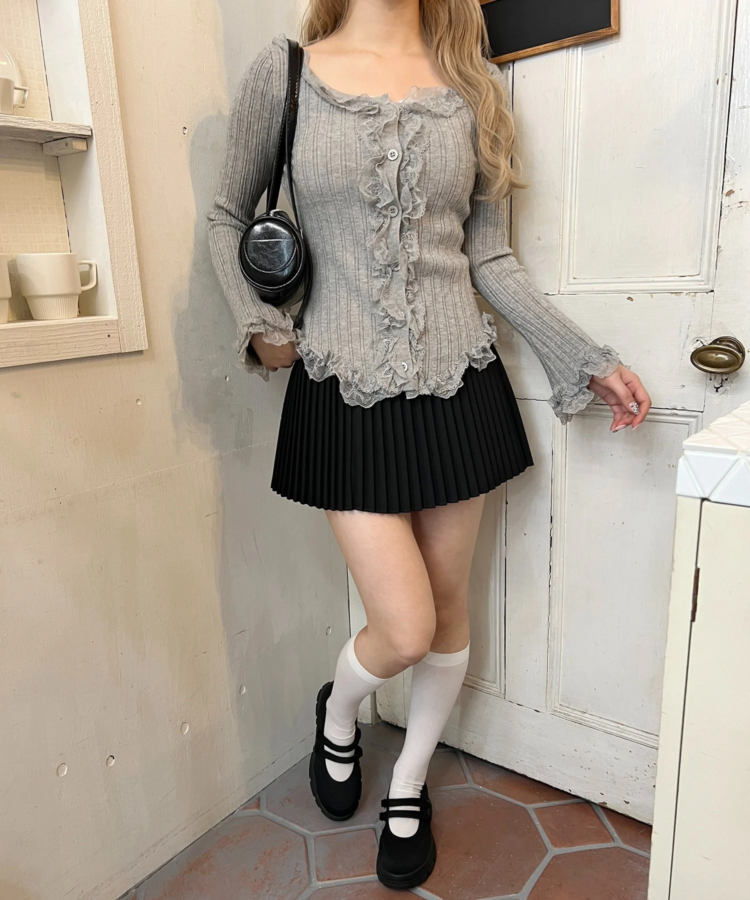 フリルレースパイピングカーディガン - Image 20