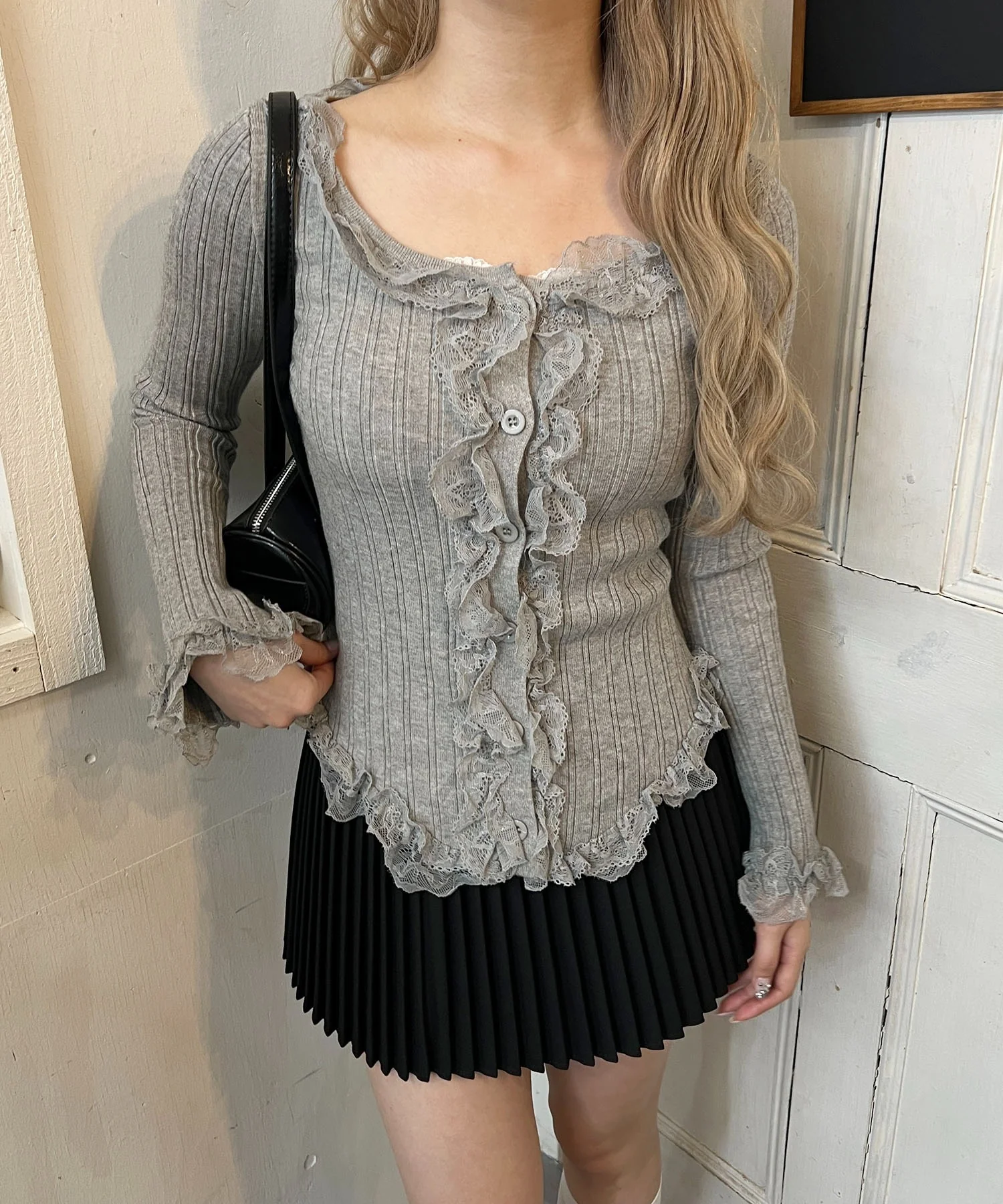 フリルレースパイピングカーディガン - Image 21