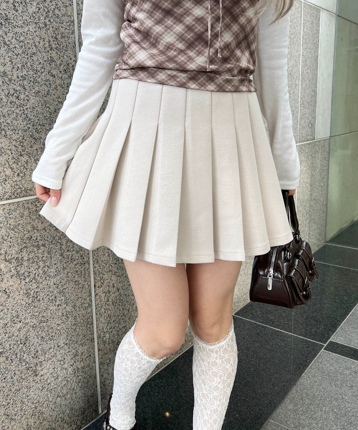 ダンボールニットプリーツスカート - Image 2