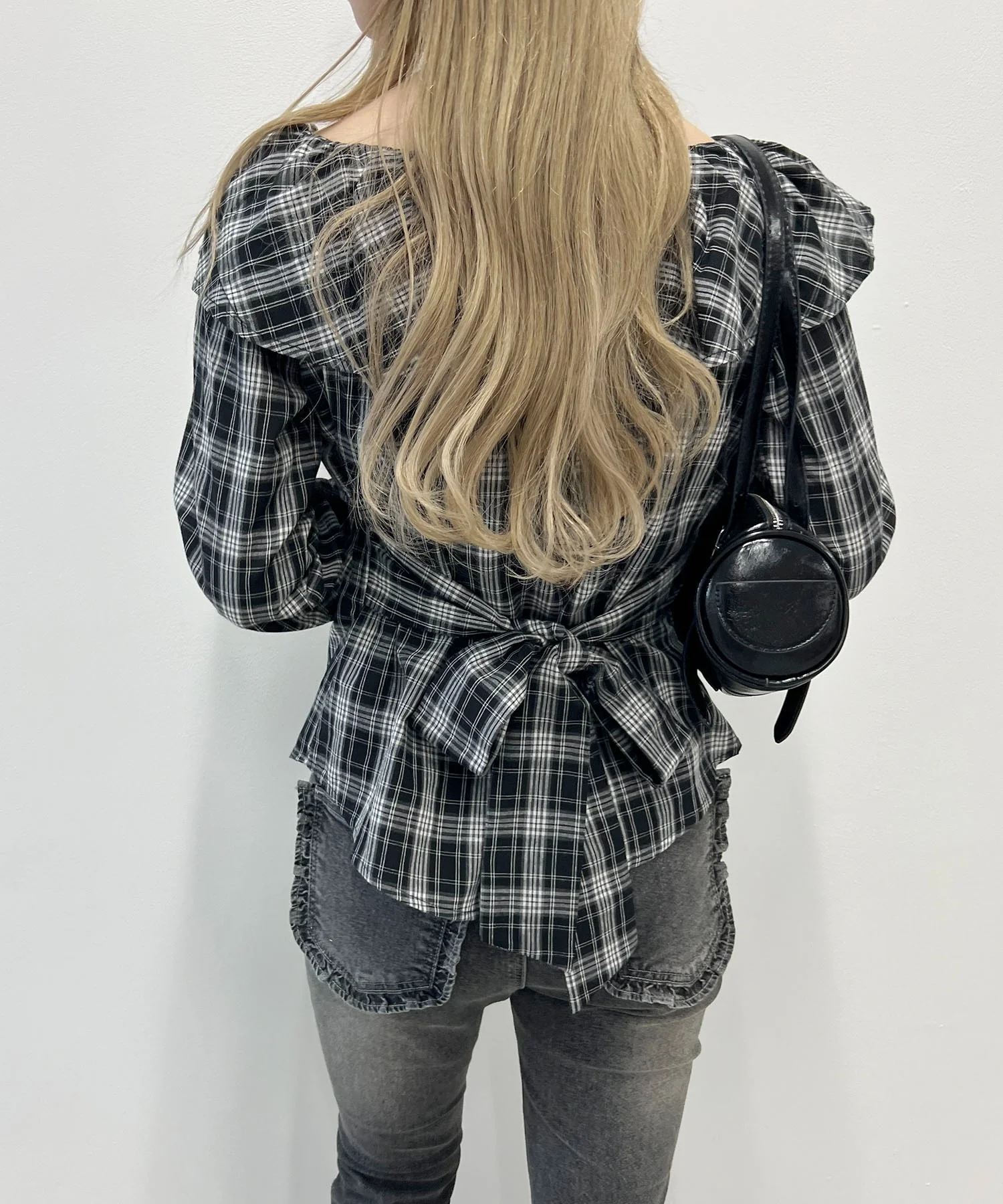 オフショルチェックシャツ - Image 7
