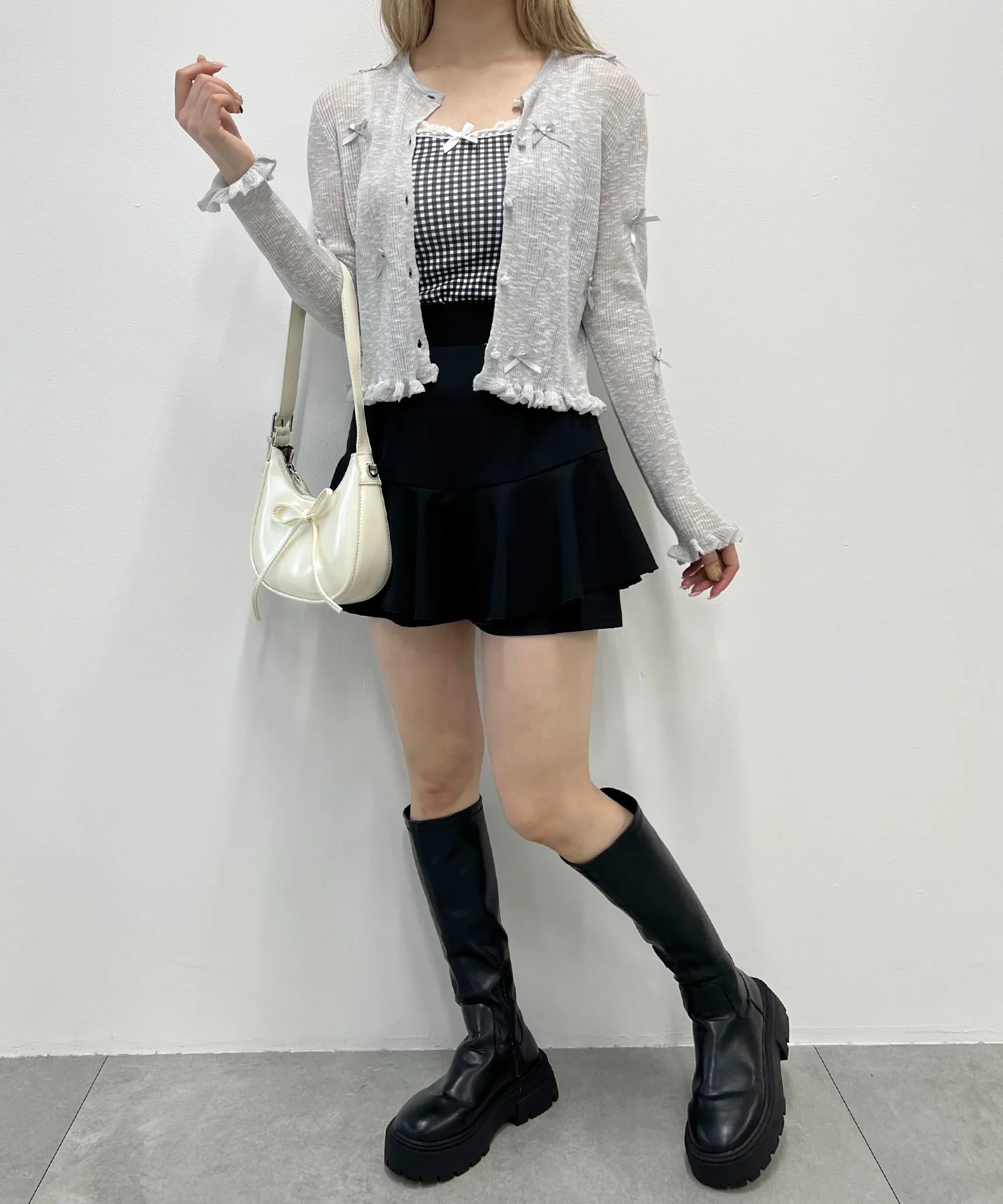 切り替えフレアスカートパンツ - Image 10