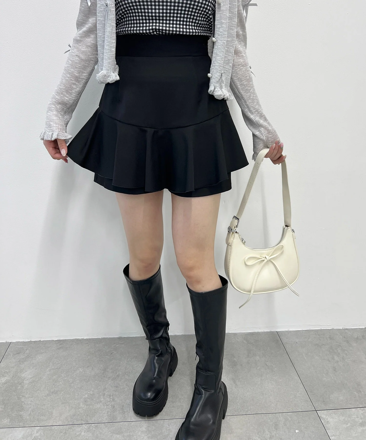 切り替えフレアスカートパンツ - Image 7