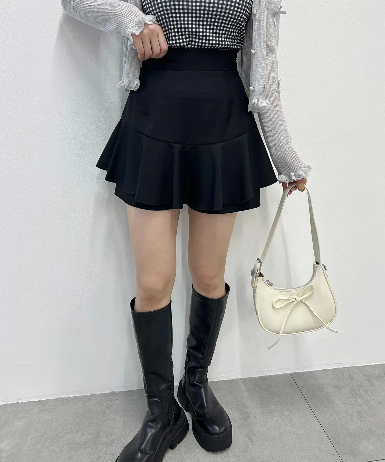切り替えフレアスカートパンツ - Image 8