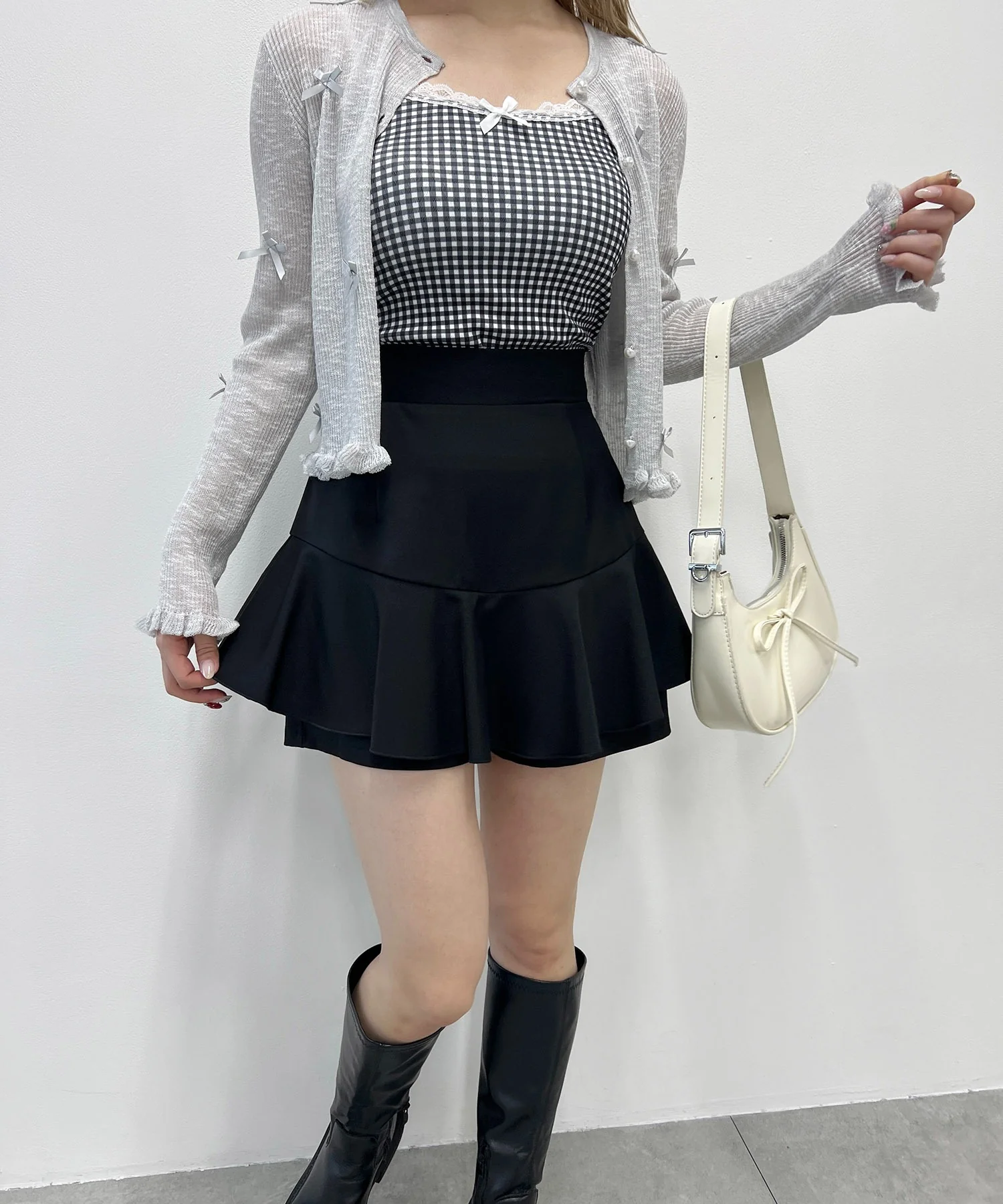 切り替えフレアスカートパンツ - Image 9