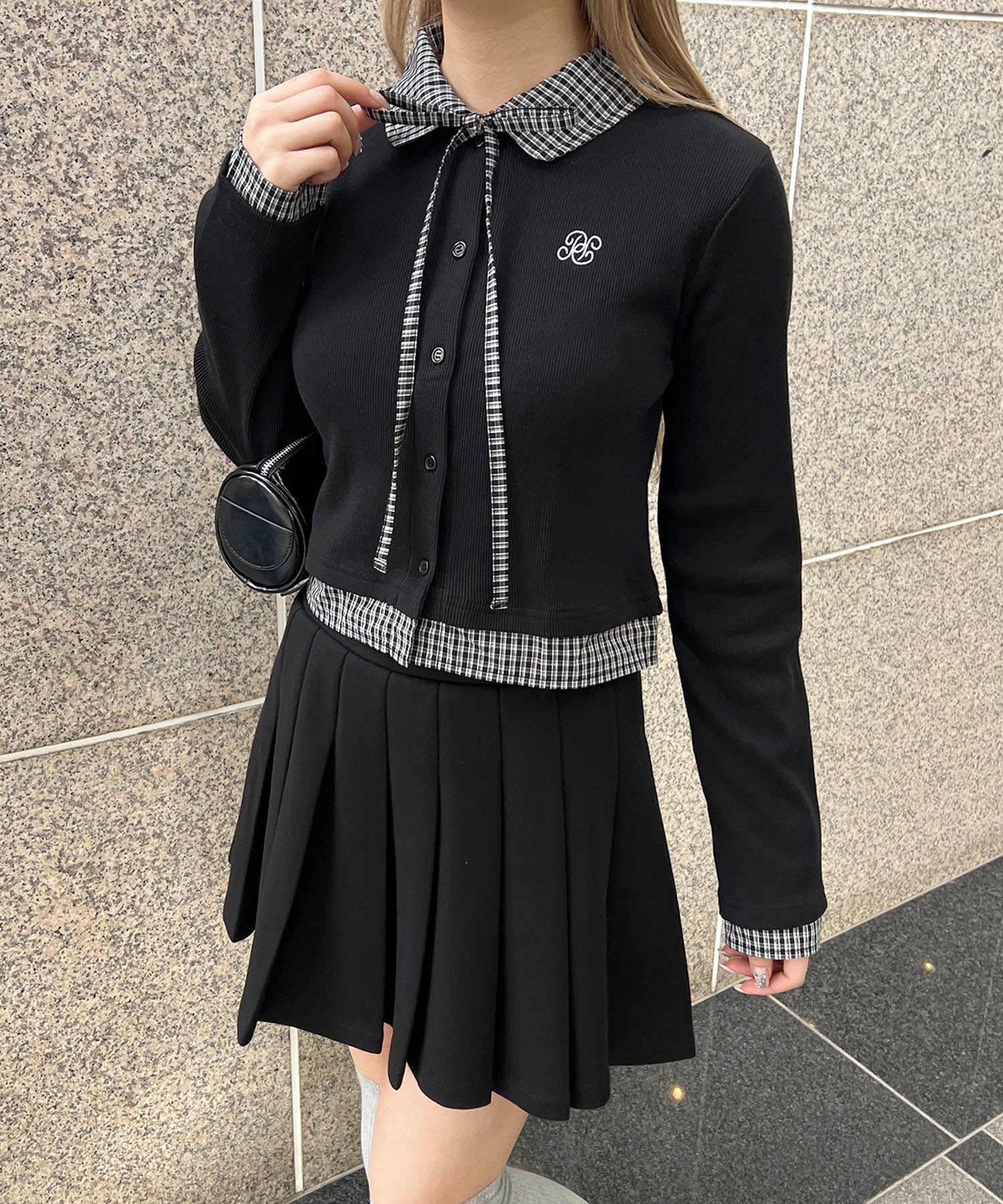 チェックドッキングリブカーディガン - Image 15