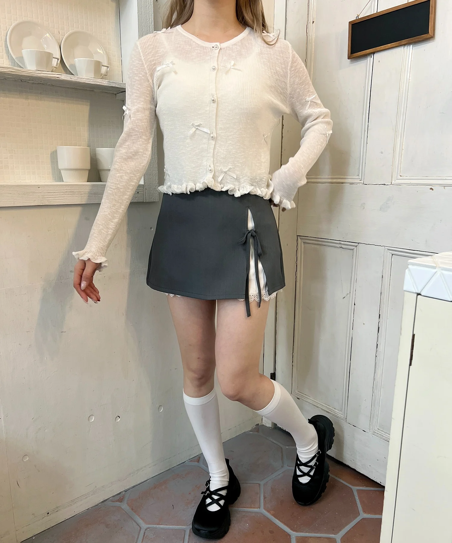 シアーリボンカーディガン - Image 4