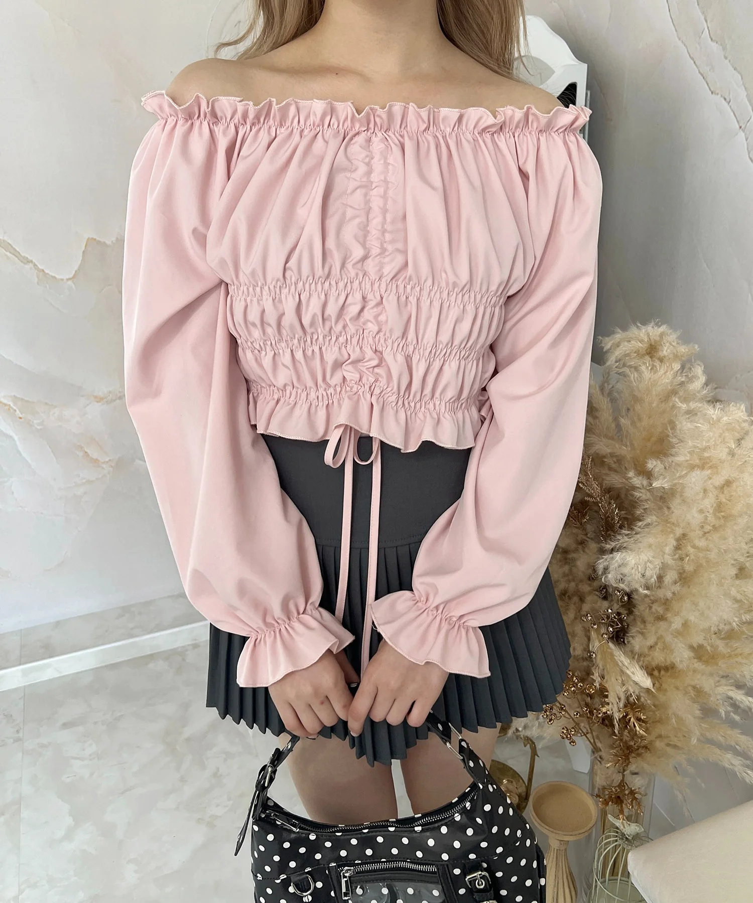 2WAYドロストデザインブラウス - Image 4