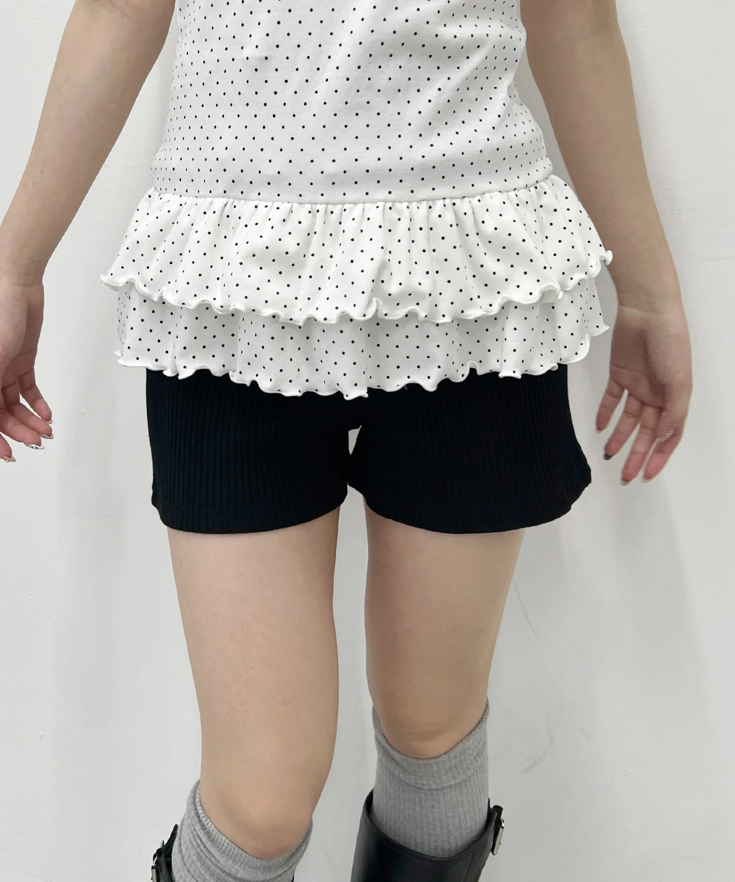 コンパクトリブショートパンツ - Image 3